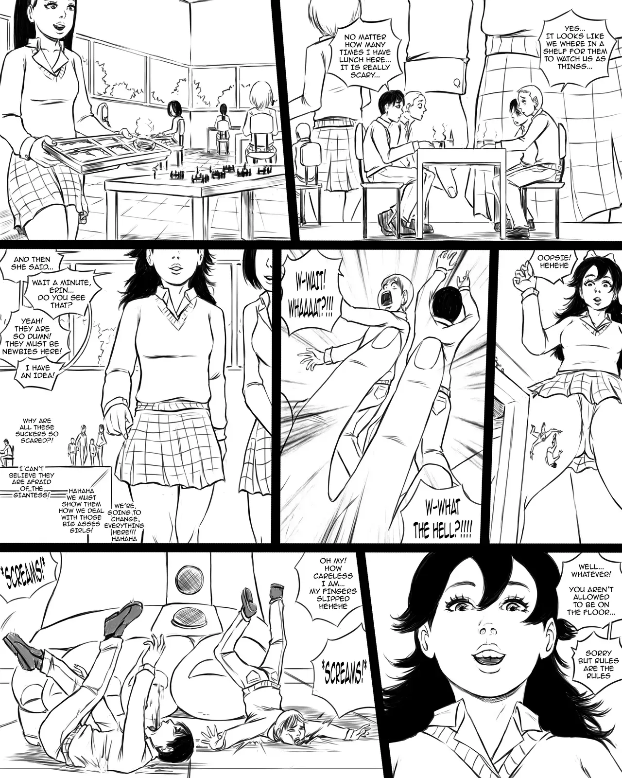 [SWGTSDRAWINGS] Giantess Boarding School - 1 The Table - Page 3
