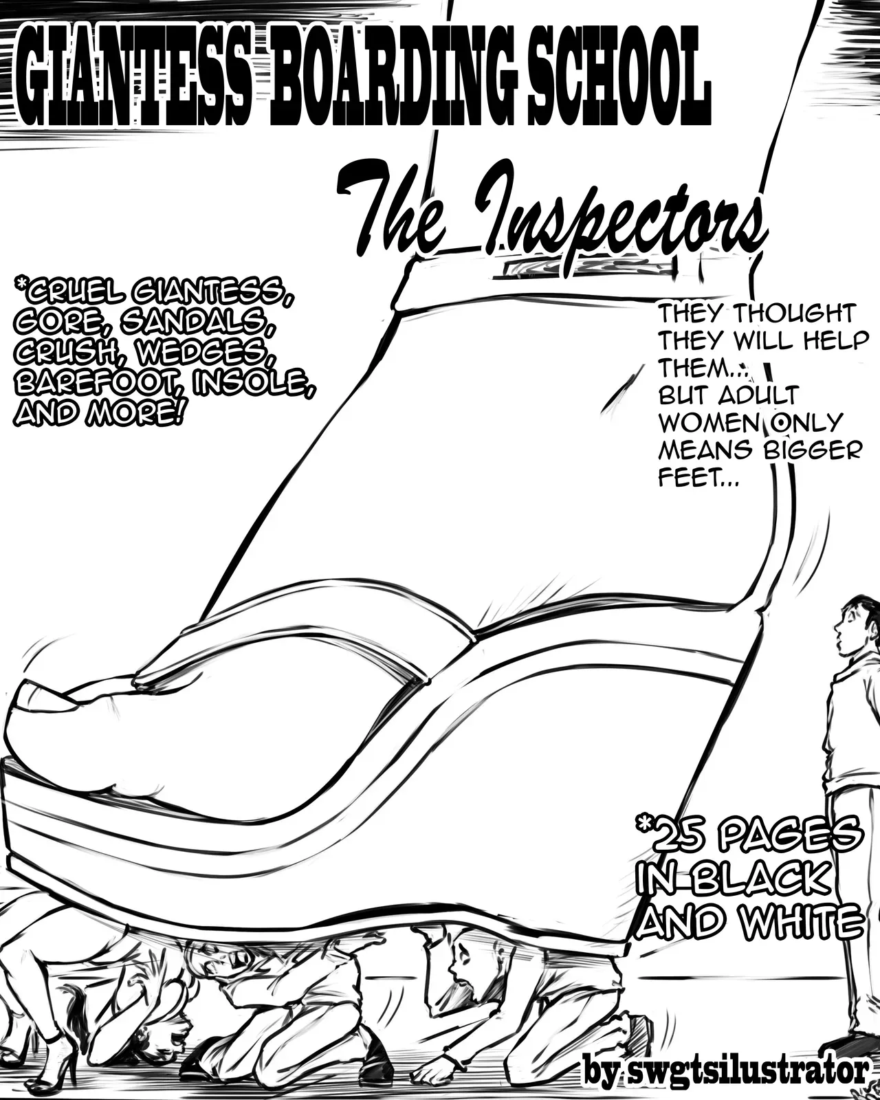 [SWGTSDRAWINGS] Giantess Boarding School 3 - The Inspectors - Page 1