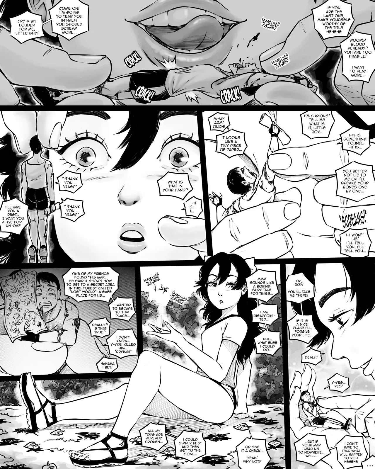[SWGTSDRAWINGS] Giantess Boarding School 7 - The Tiny Village - Page 9