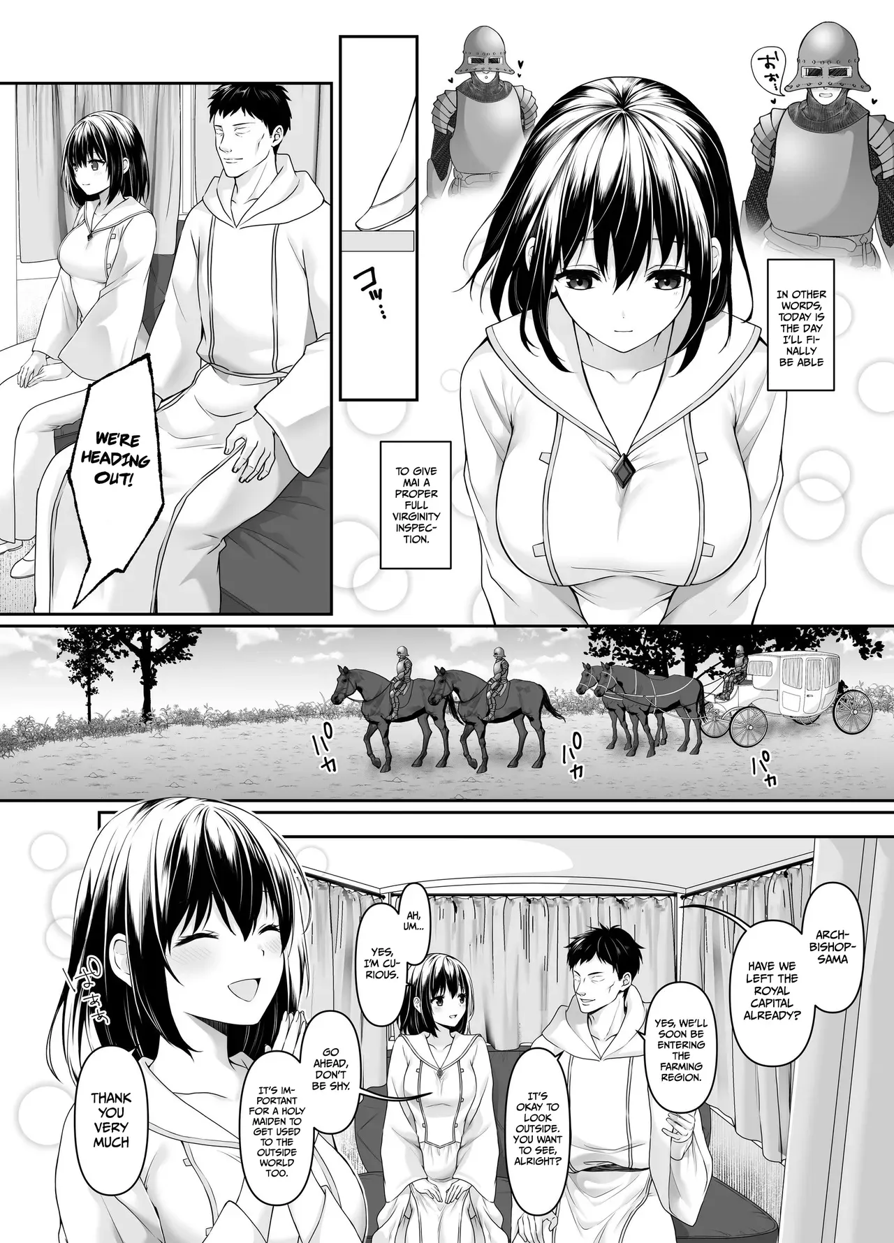 [Seika Kairaku Shoten (Tukimi Haku)] A story about a naive, black-haired Holy Maiden undergoing an intimate virginity inspection by a corrupt bishop [English] [Gagak_Ireng] (rewrite) - Page 5