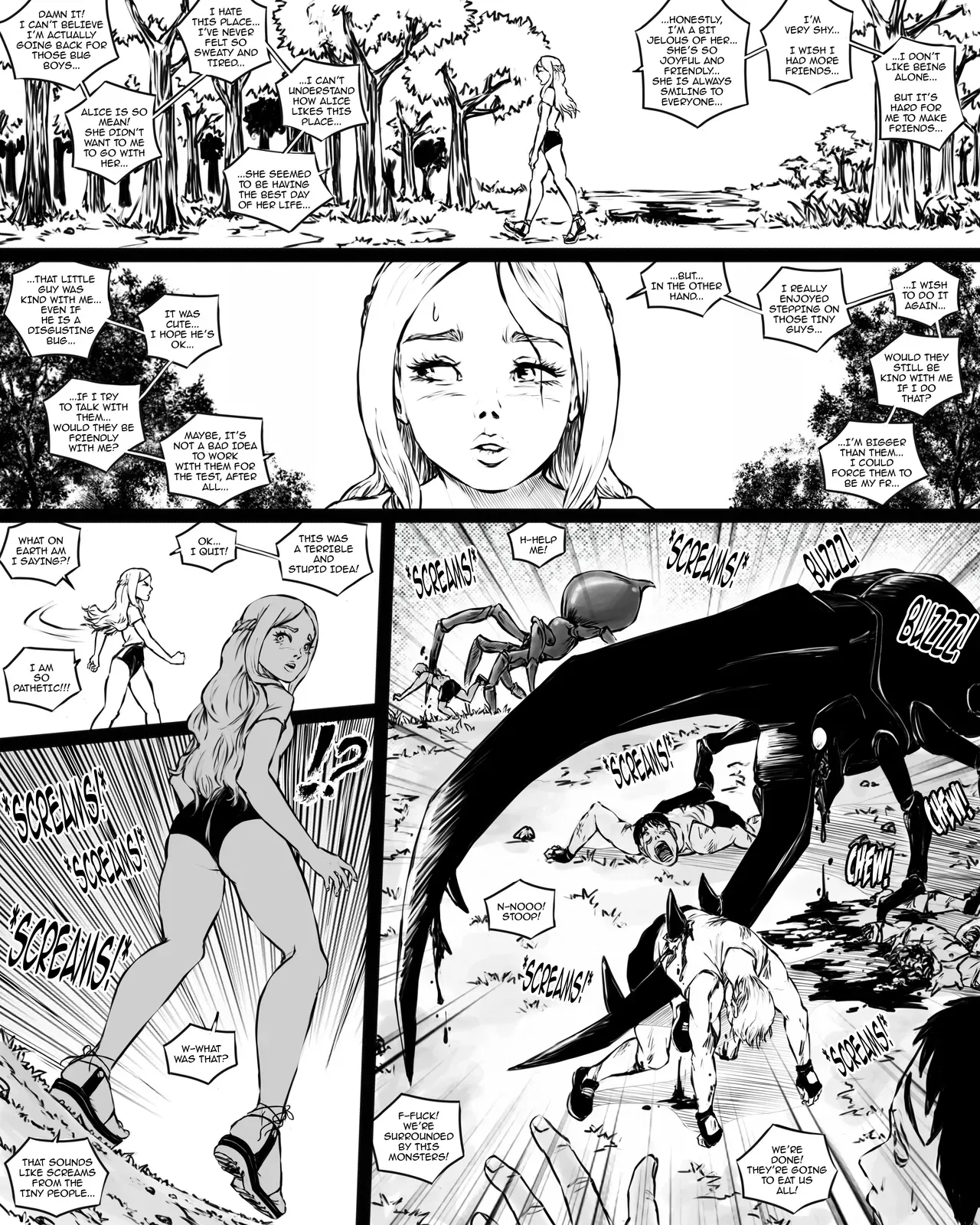 [SWGTSDRAWINGS] Giantess Boarding School 9 - Finding Little Friends - Page 2