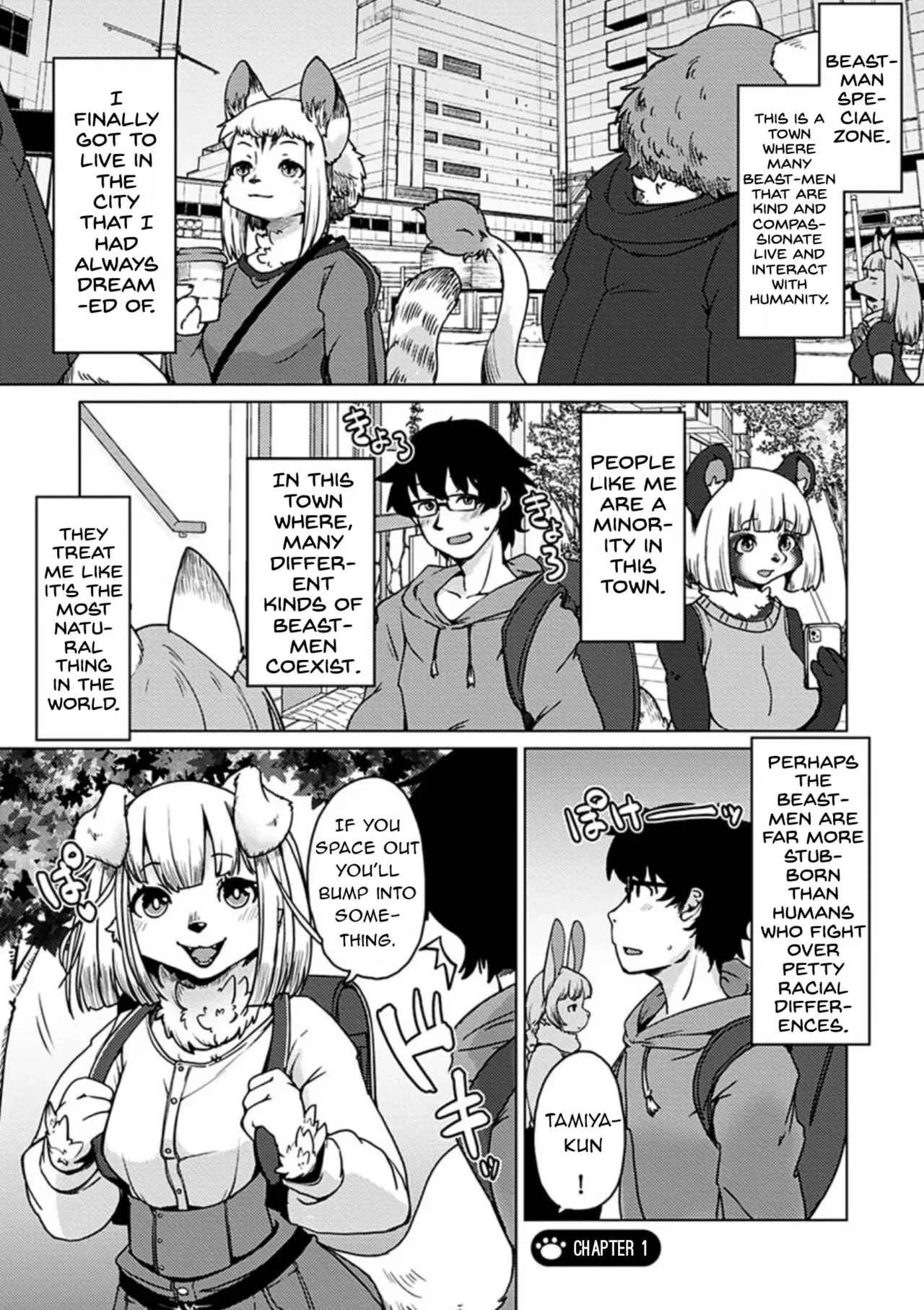 [Setouchi Kurage] Juujin Apart Tokoharusou e Youkoso! | Welcome to the Tokoharu Beastfolk Apartment! (Ch. 1) [English] [Decensored] [Horny-_-TnT] - Page 4