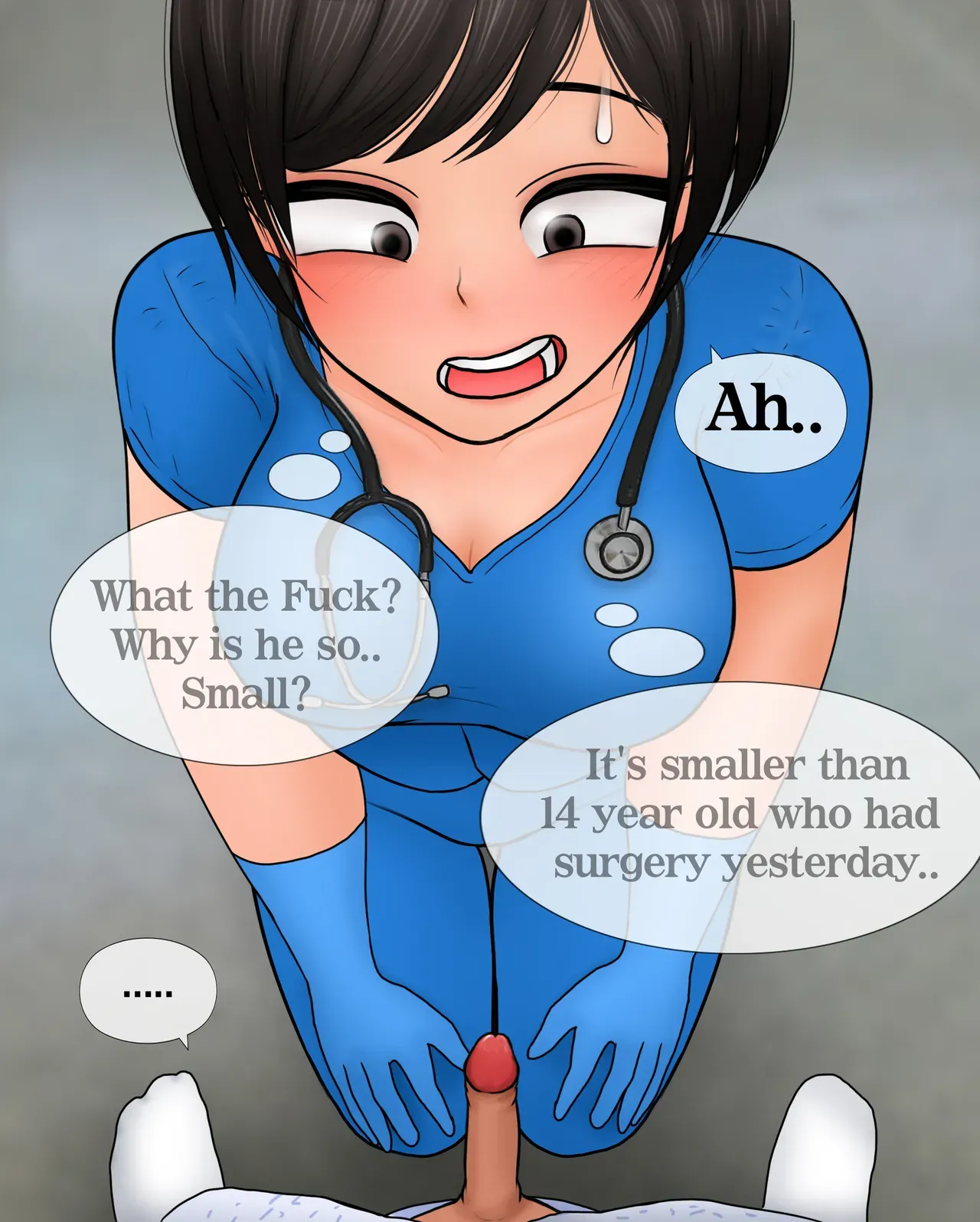 [Philia-DeviantArt] 간호사가 자지 크기 측정하는 만화 Nurse measures penis size [English] - Page 6