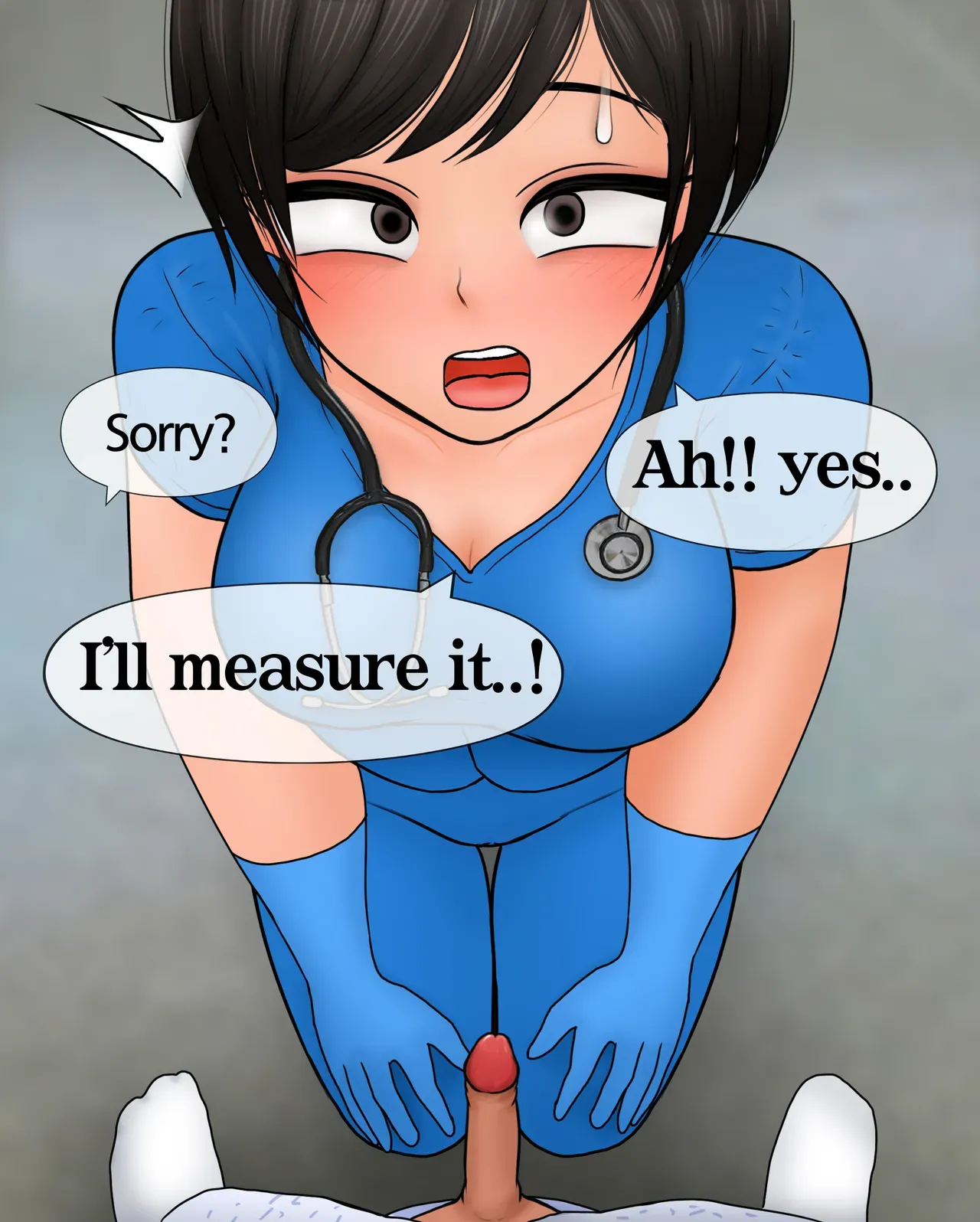 [Philia-DeviantArt] 간호사가 자지 크기 측정하는 만화 Nurse measures penis size [English] - Page 7