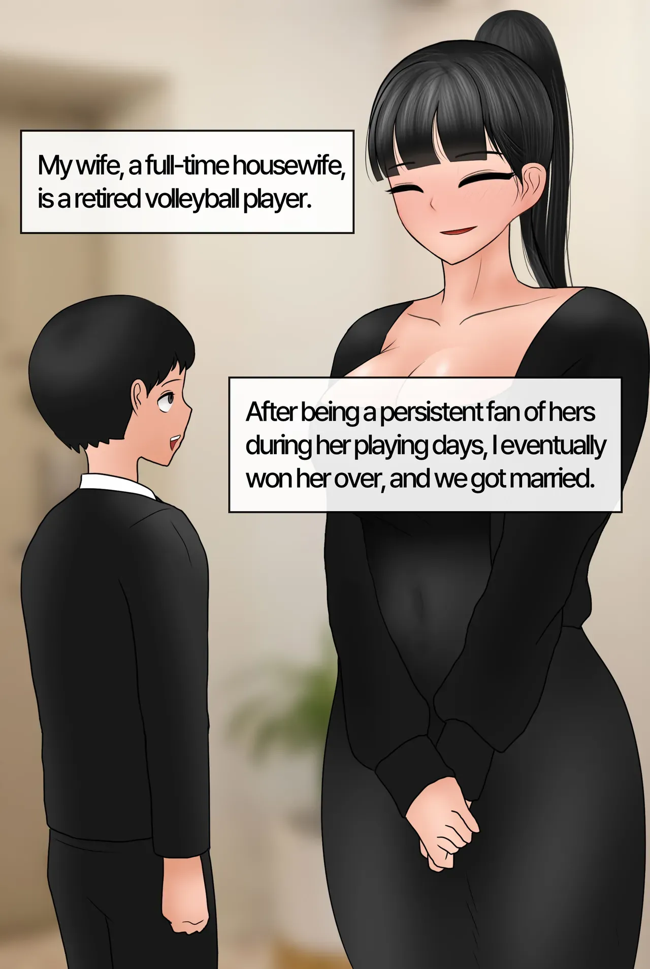 [Philia-DeviantArt] 배구선수 출신 아내와 네토마조 플레이 하는 만화 Playing Cuckold Slave with wife [English] - Page 3