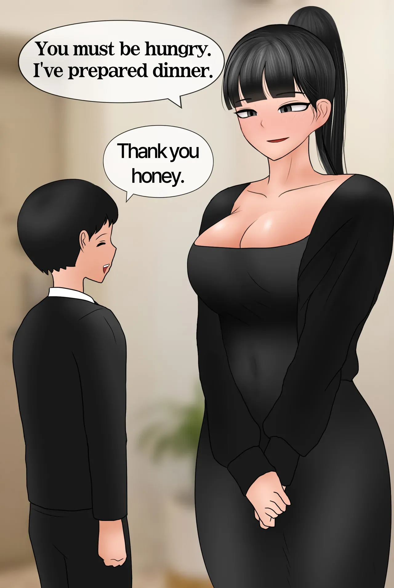 [Philia-DeviantArt] 배구선수 출신 아내와 네토마조 플레이 하는 만화 Playing Cuckold Slave with wife [English] - Page 4