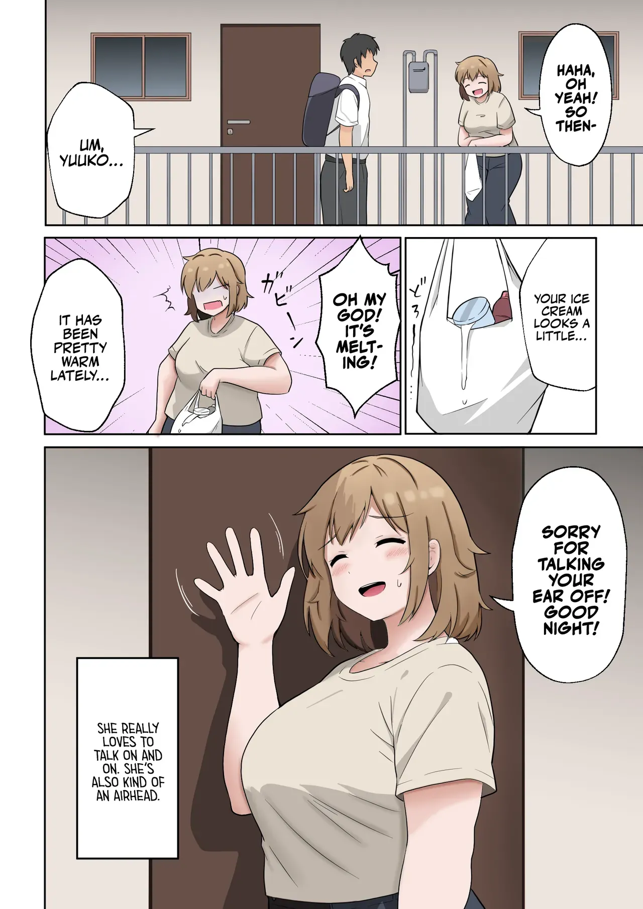 [Ampullaria] Apart no Otonari-san ga Yarasete Kureru Hanashi My Nextdoor Neighbor Let Me Fuck Her [English] [Colorized] - Page 3