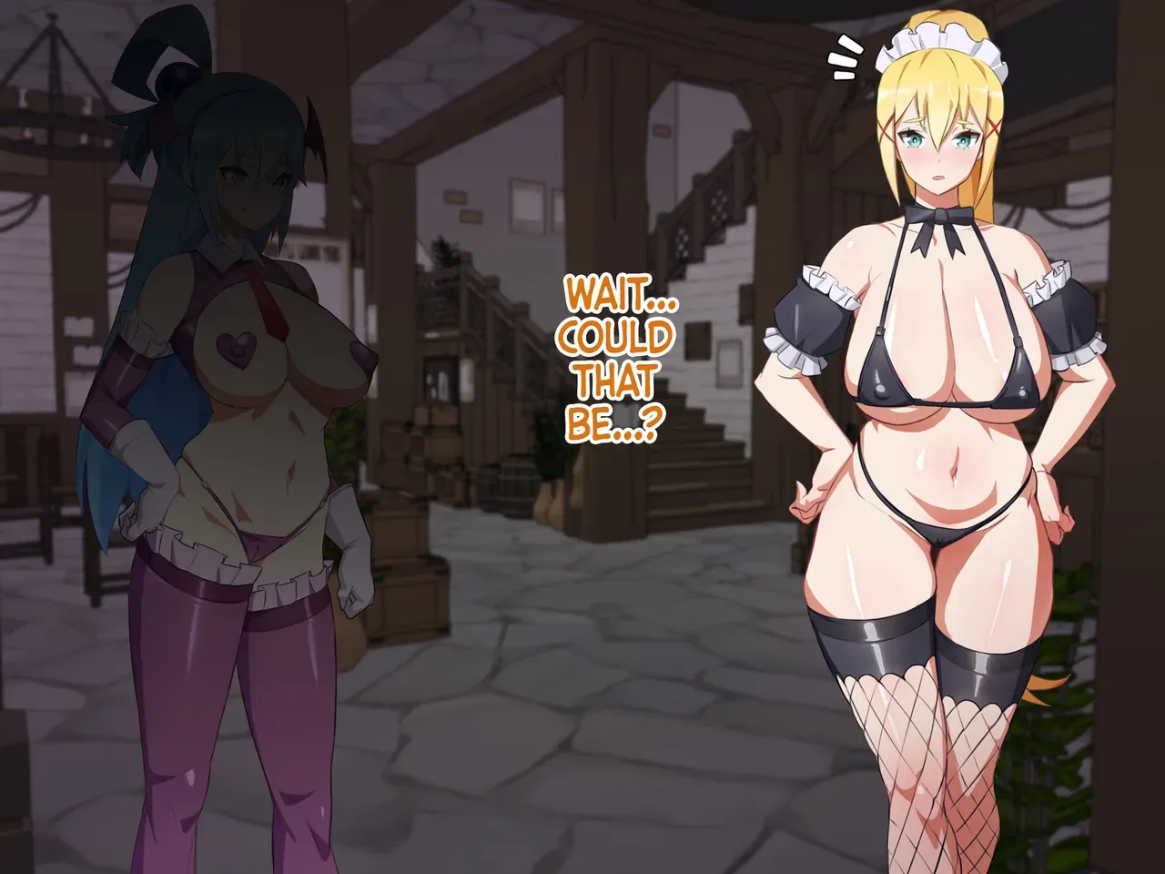 [MilkEmpire] The Goddess' Part-Time Job! - Futanari Useless Goddess & Ultra-Perverted Crusader (Kono Subarashii Sekai ni Shukufuku o!) [English] [Castle TL] [Digital] - Page 8