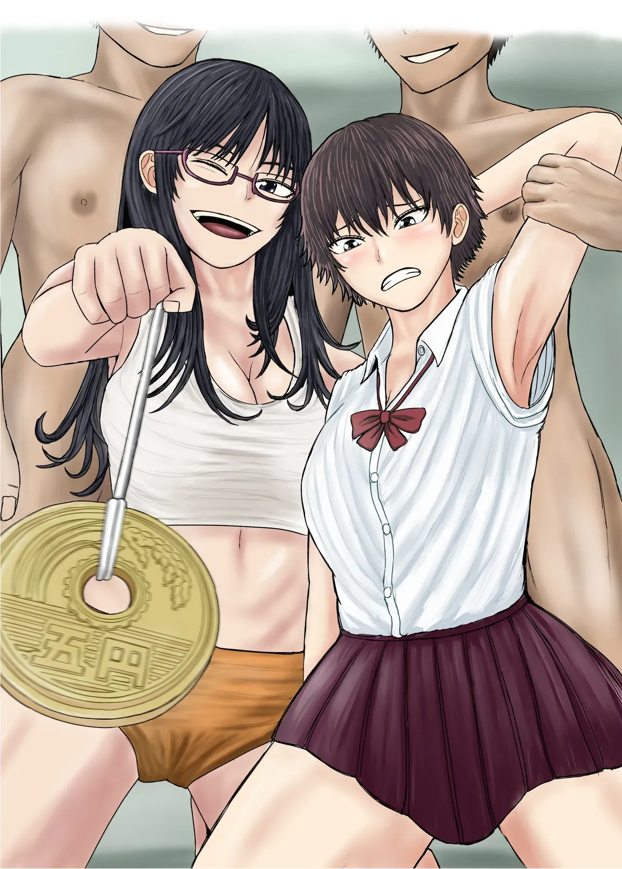 [Kope Bouya] Together with onee-san: The story of having an orgy with my classmates in a hypnosis experiment [English] - Page 1