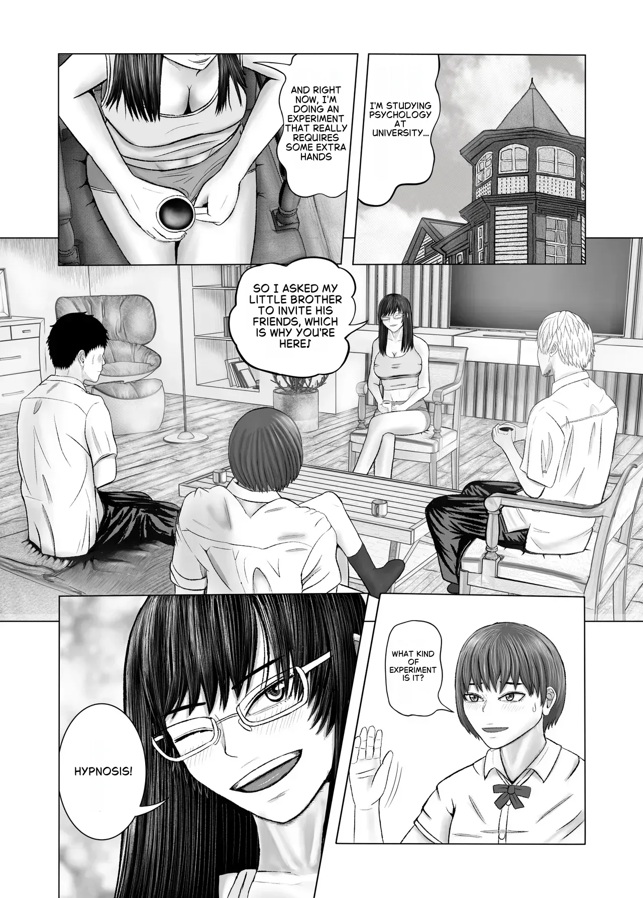 [Kope Bouya] Together with onee-san: The story of having an orgy with my classmates in a hypnosis experiment [English] - Page 6