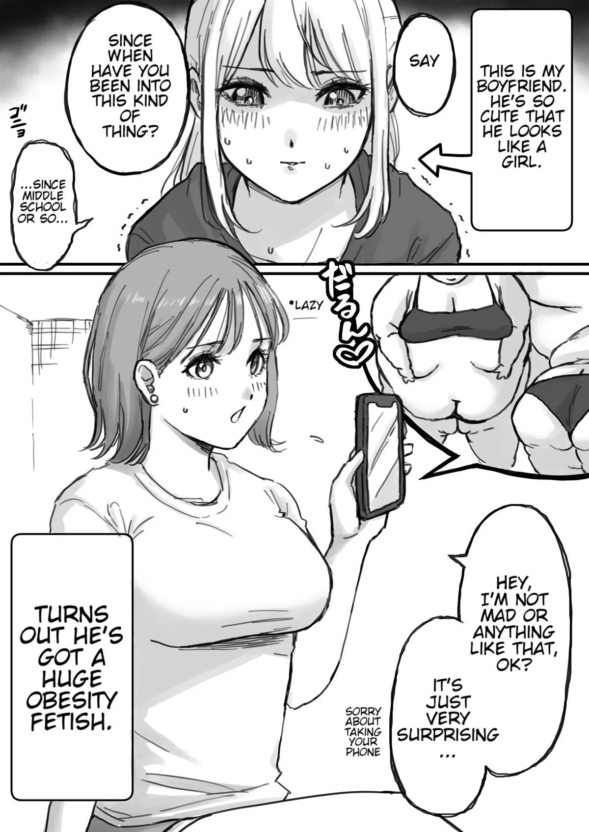 [ Rin ]  My boyfriend (a boy) had a fetish for excess fat [ Ongoing ] - Page 1