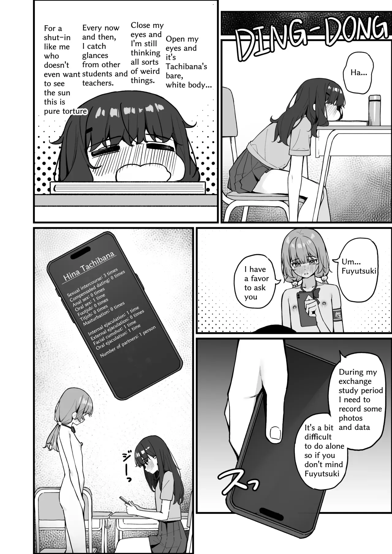 [咲凛玖] 全裸登校番外篇 [English] - Page 4
