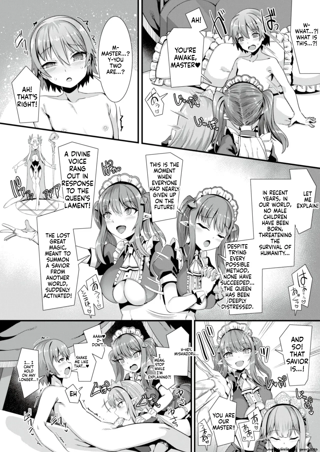 [Rifurebo Comic (Harigane Shinshi)] Isekai Maid Shimai no Amaama Harem Gohoushi ~Otoko ga Umarenai Isekai e Shoukan Sareta Ore ga Heroine o Ategawarete Kozukuri Ecchi~ (SCANMTL) - Page 3
