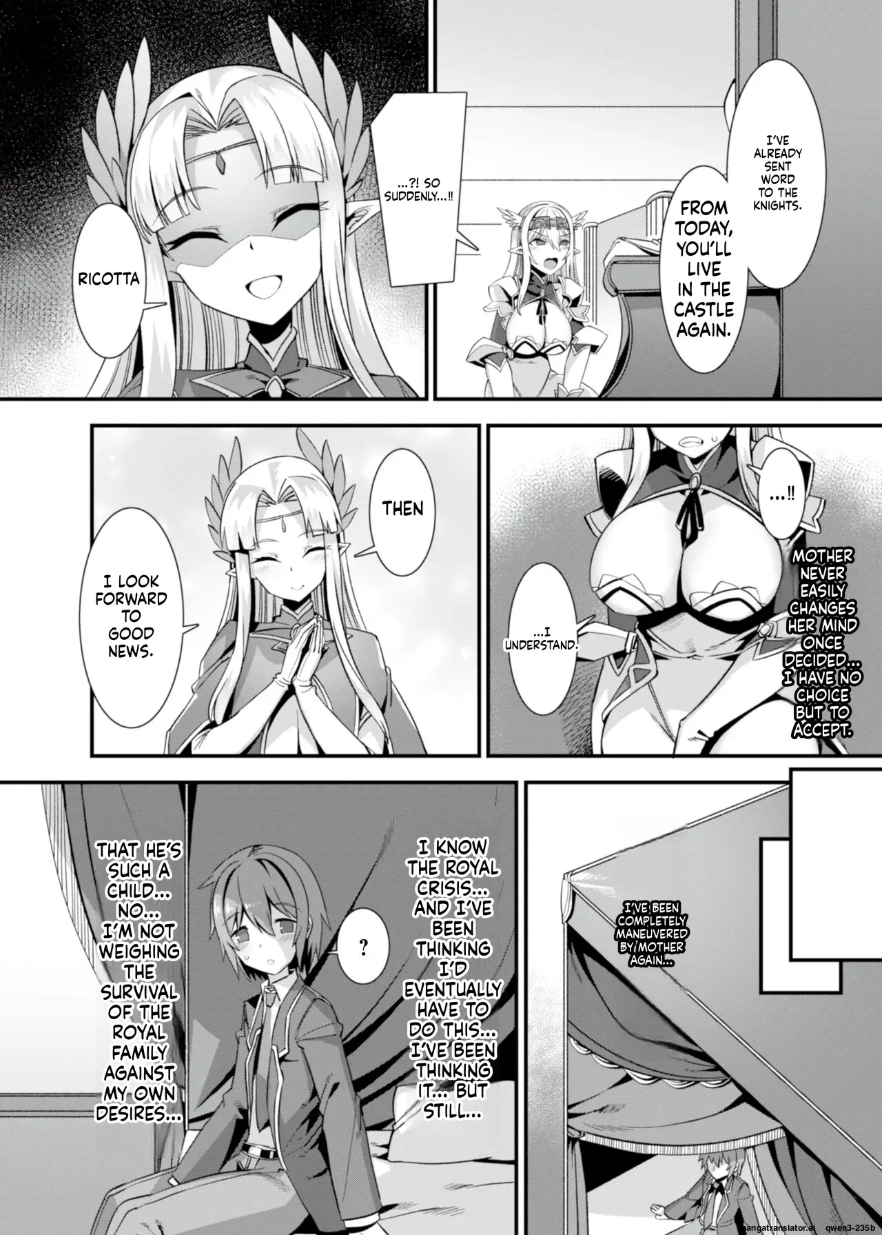 [RefRevo Comic (Harigane Shinshi)] Kukkoro Himekishi no Kairaku Ahe-ochi Amaama Choukyou ~ Otoko ga Umarenai Isekai e Shoukan Sareta Ore ga Heroine o Ategawarete Kozukuri Ecchi 2 ~ (SCANMTL) - Page 7