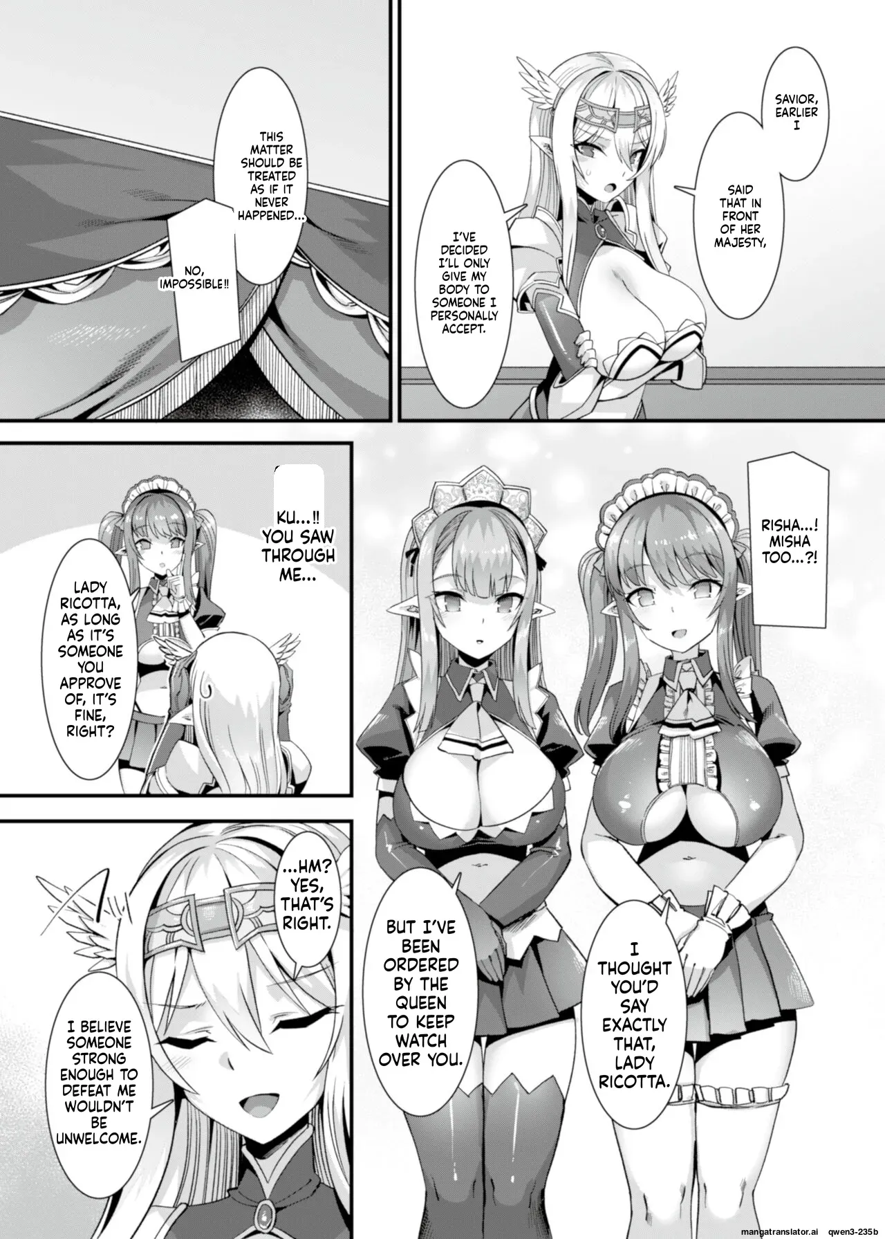 [RefRevo Comic (Harigane Shinshi)] Kukkoro Himekishi no Kairaku Ahe-ochi Amaama Choukyou ~ Otoko ga Umarenai Isekai e Shoukan Sareta Ore ga Heroine o Ategawarete Kozukuri Ecchi 2 ~ (SCANMTL) - Page 8
