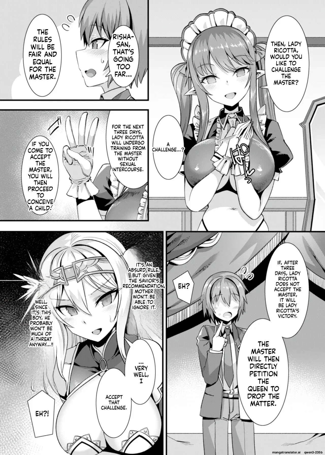 [RefRevo Comic (Harigane Shinshi)] Kukkoro Himekishi no Kairaku Ahe-ochi Amaama Choukyou ~ Otoko ga Umarenai Isekai e Shoukan Sareta Ore ga Heroine o Ategawarete Kozukuri Ecchi 2 ~ (SCANMTL) - Page 9
