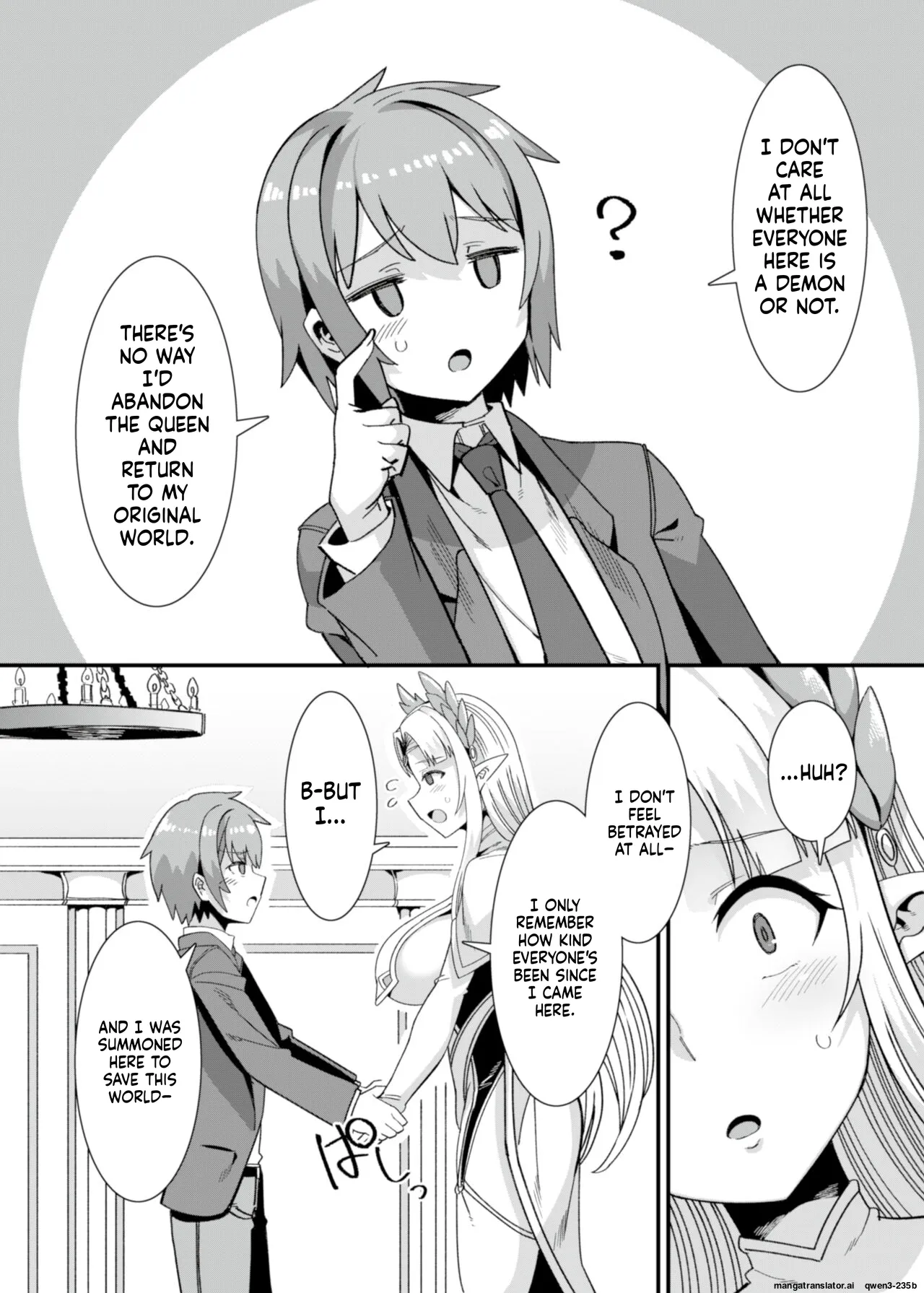 [Refrevo Comic (Harigane Shinshi)] Oujo to Himekishi o Party de Rouraku shite Yotsugi o Tsukutte Boukoku o Sukuu Tame ni Harem Ecchi ~Otoko ga Umarenai Isekai e Shoukan sareta Ore ga Heroine o Ategawarete Kozukuri Ecchi 5~ [Digital] (SCANMTL) - Page 10