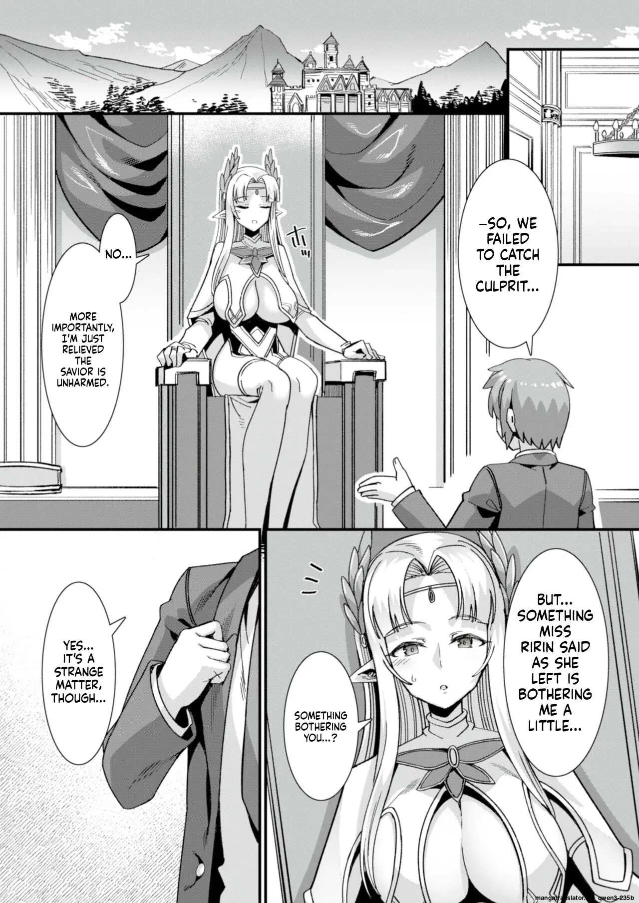 [Refrevo Comic (Harigane Shinshi)] Oujo to Himekishi o Party de Rouraku shite Yotsugi o Tsukutte Boukoku o Sukuu Tame ni Harem Ecchi ~Otoko ga Umarenai Isekai e Shoukan sareta Ore ga Heroine o Ategawarete Kozukuri Ecchi 5~ [Digital] (SCANMTL) - Page 3
