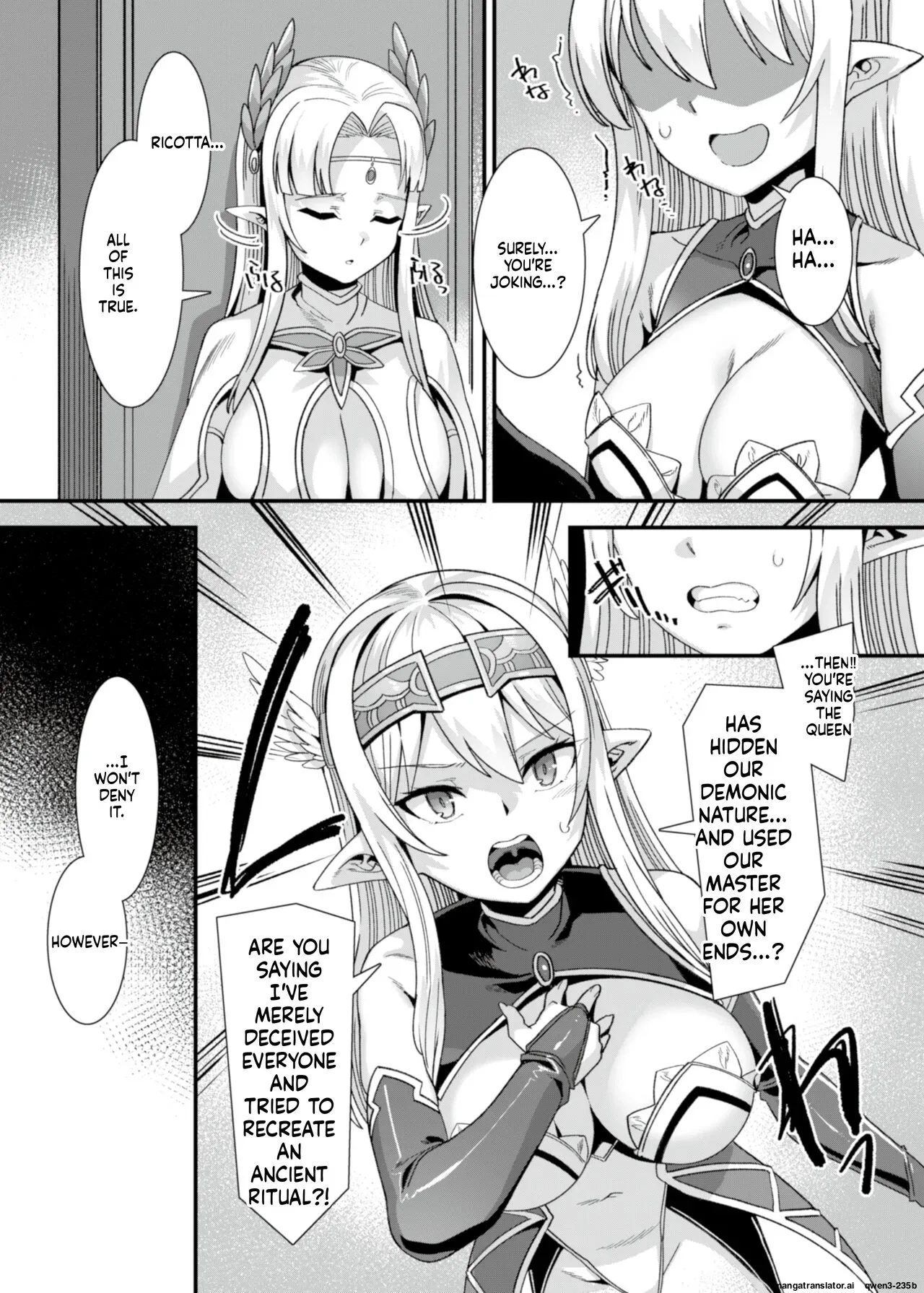 [Refrevo Comic (Harigane Shinshi)] Oujo to Himekishi o Party de Rouraku shite Yotsugi o Tsukutte Boukoku o Sukuu Tame ni Harem Ecchi ~Otoko ga Umarenai Isekai e Shoukan sareta Ore ga Heroine o Ategawarete Kozukuri Ecchi 5~ [Digital] (SCANMTL) - Page 7