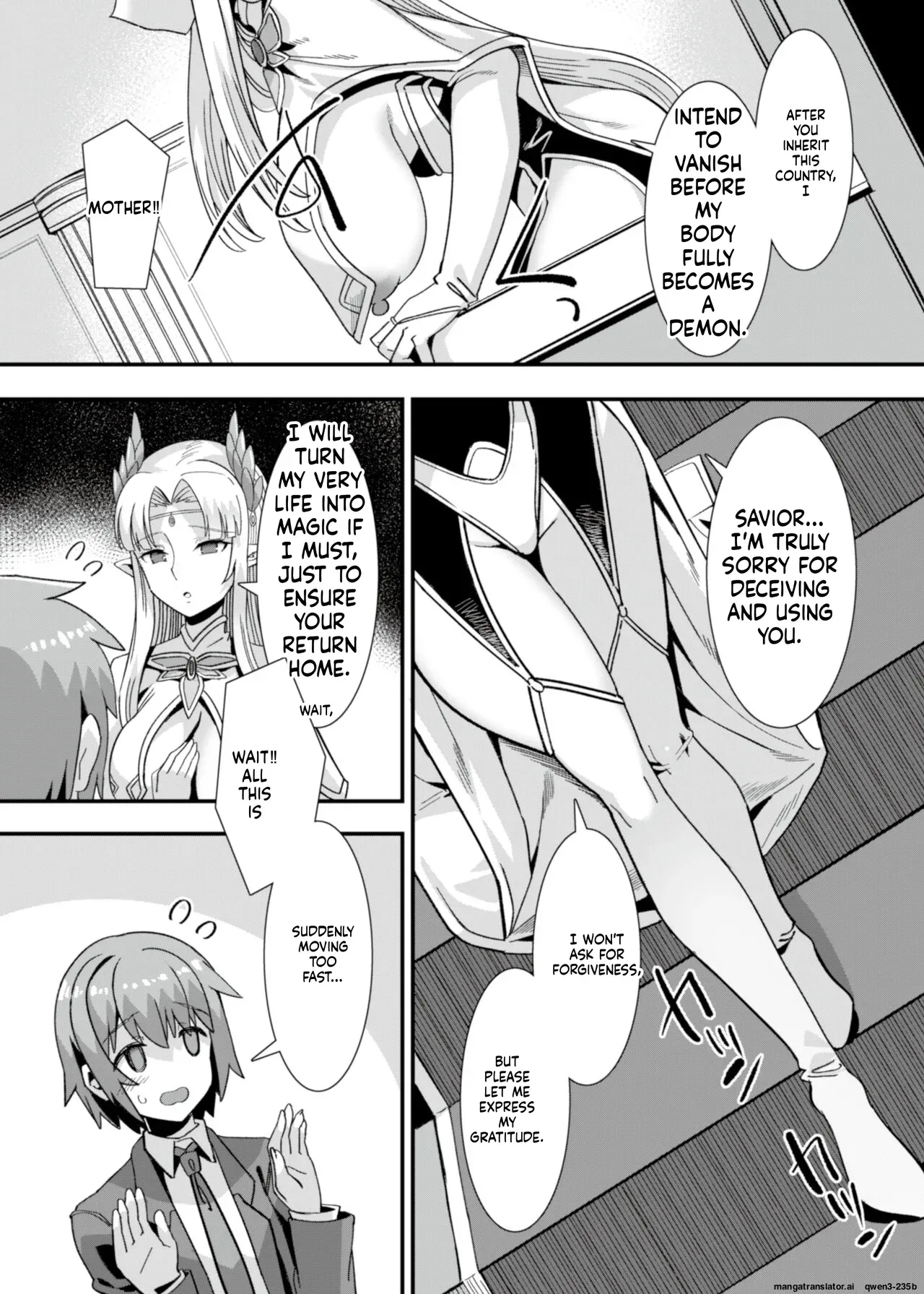 [Refrevo Comic (Harigane Shinshi)] Oujo to Himekishi o Party de Rouraku shite Yotsugi o Tsukutte Boukoku o Sukuu Tame ni Harem Ecchi ~Otoko ga Umarenai Isekai e Shoukan sareta Ore ga Heroine o Ategawarete Kozukuri Ecchi 5~ [Digital] (SCANMTL) - Page 9