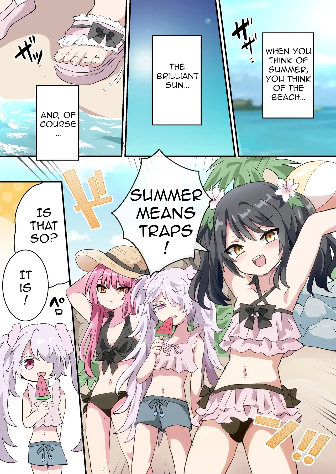 [Lyrical Seeki] Jinrui Otokonoko-ka Keikaku Natsuyasumi Hen ~Shotaimen no Otoko no Ko-tachi to ikinari Hatsu-Ecchi!?~|Human Traptality Project Summer Vacation Arc ~These Boys are Suddenly Losing Their Virginity After They Just Met!?~ - Page 4