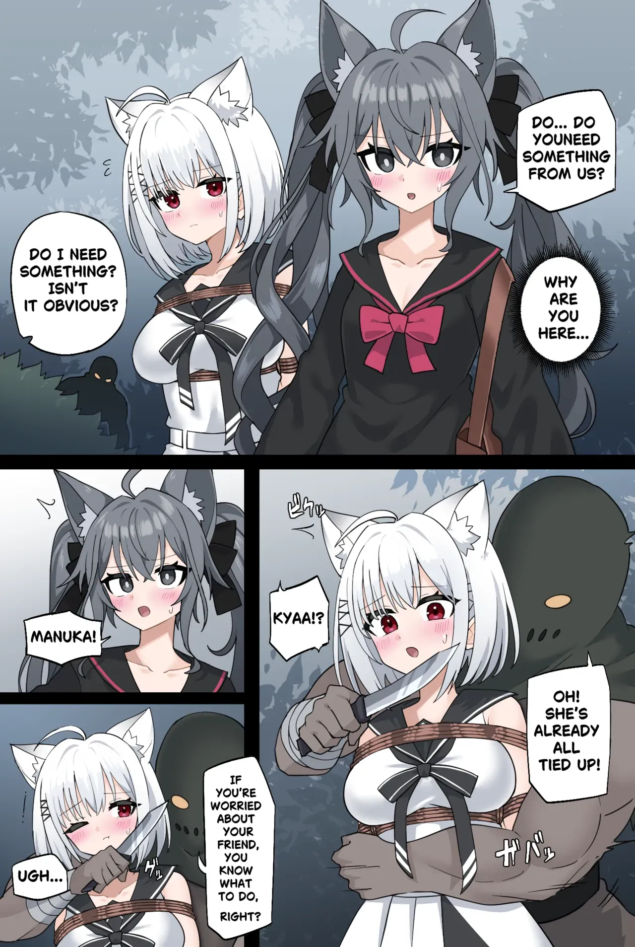 [Skeb]Manuka and Karin get kidnapped in the forest ENG+JP - Page 2