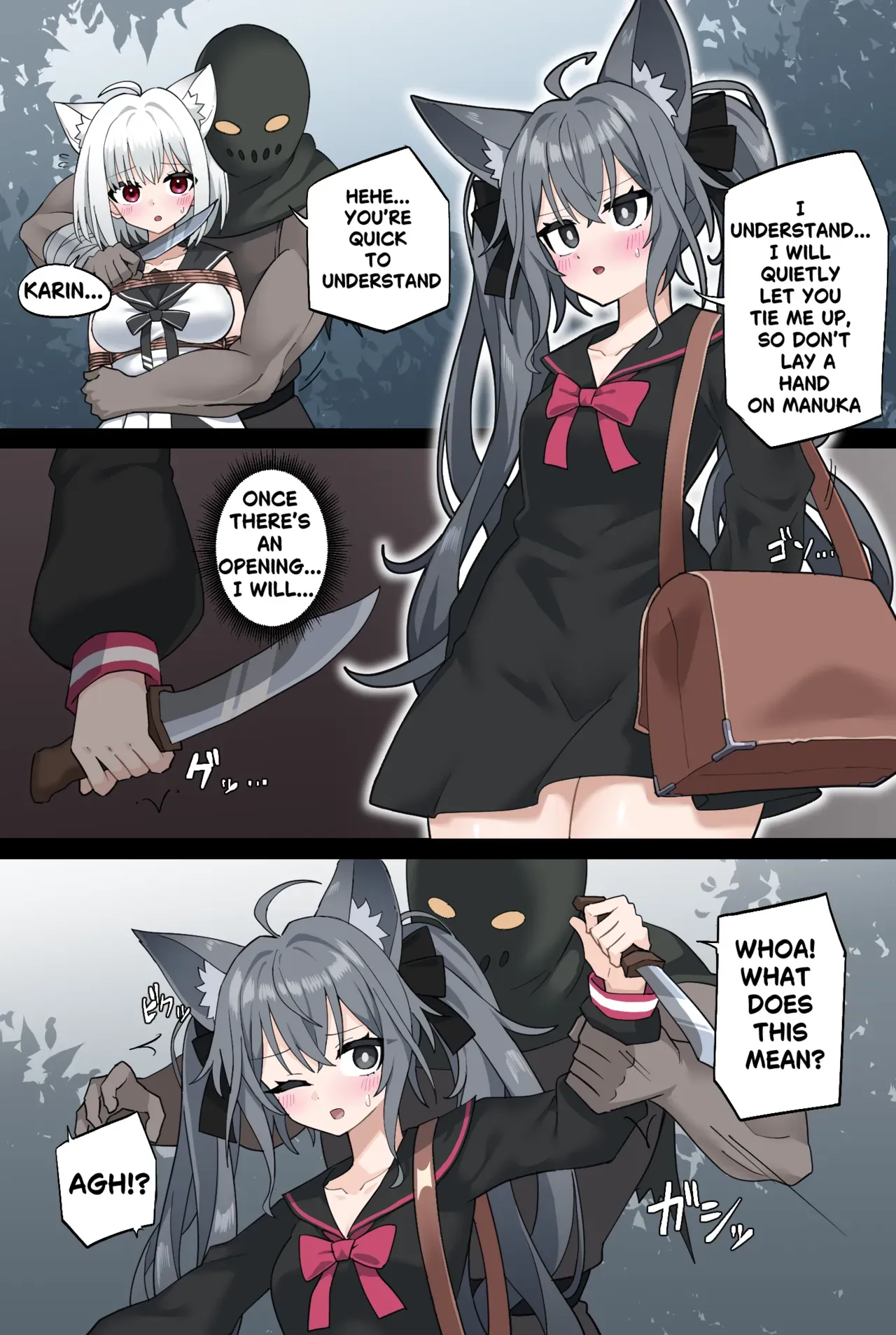 [Skeb]Manuka and Karin get kidnapped in the forest ENG+JP - Page 3