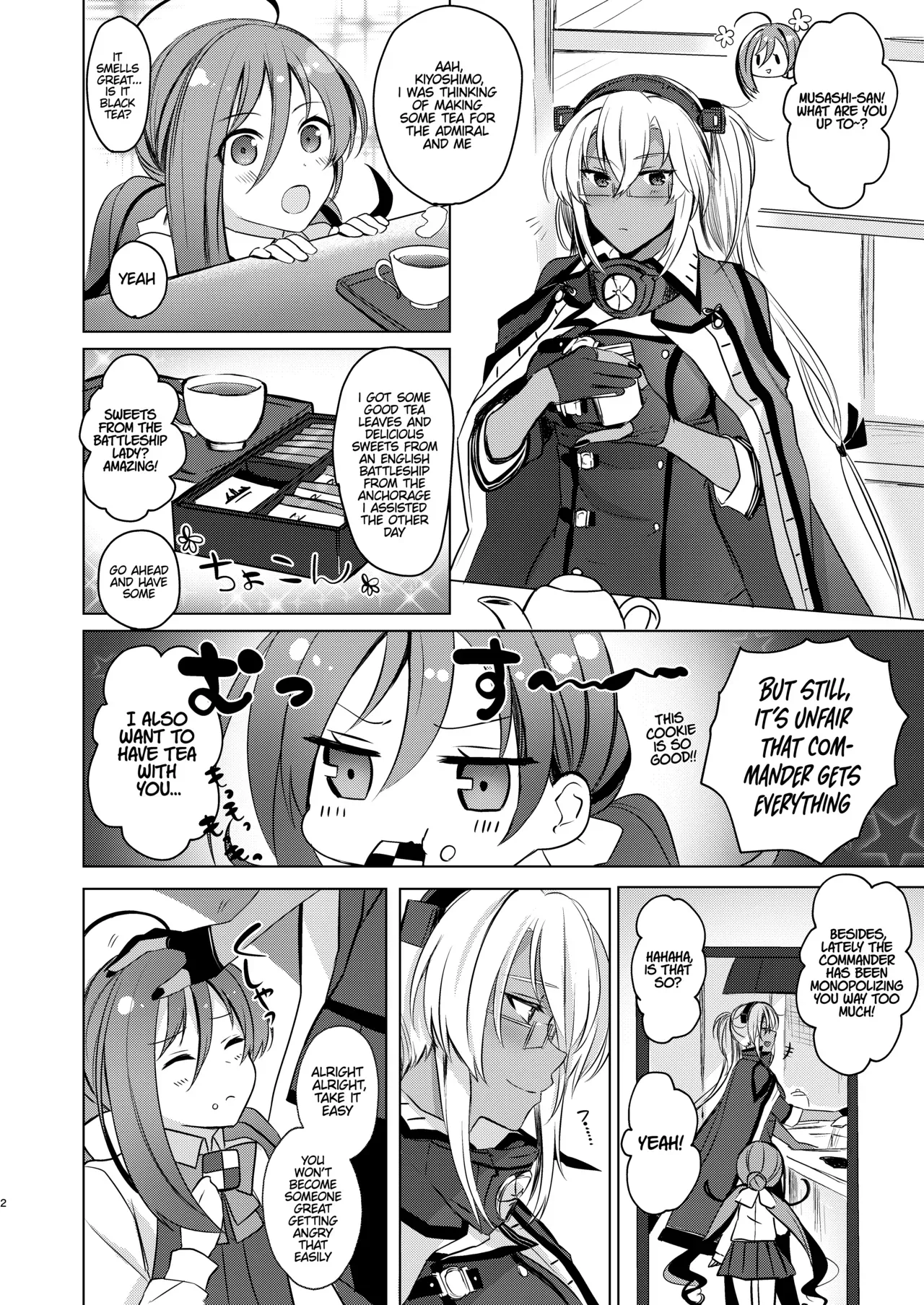 (C97) [Marochaan (Yunamaro)] Musashi-san's Nighttime Affairs: Nostalgic Uniform (Kantai Collection -KanColle-) [English] [Platinum Crown] - Page 3