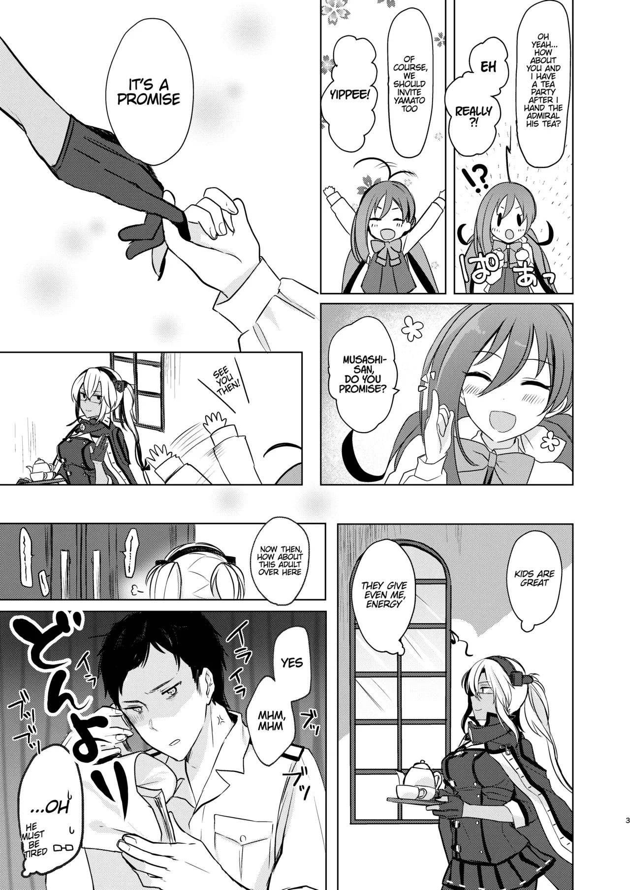(C97) [Marochaan (Yunamaro)] Musashi-san's Nighttime Affairs: Nostalgic Uniform (Kantai Collection -KanColle-) [English] [Platinum Crown] - Page 4