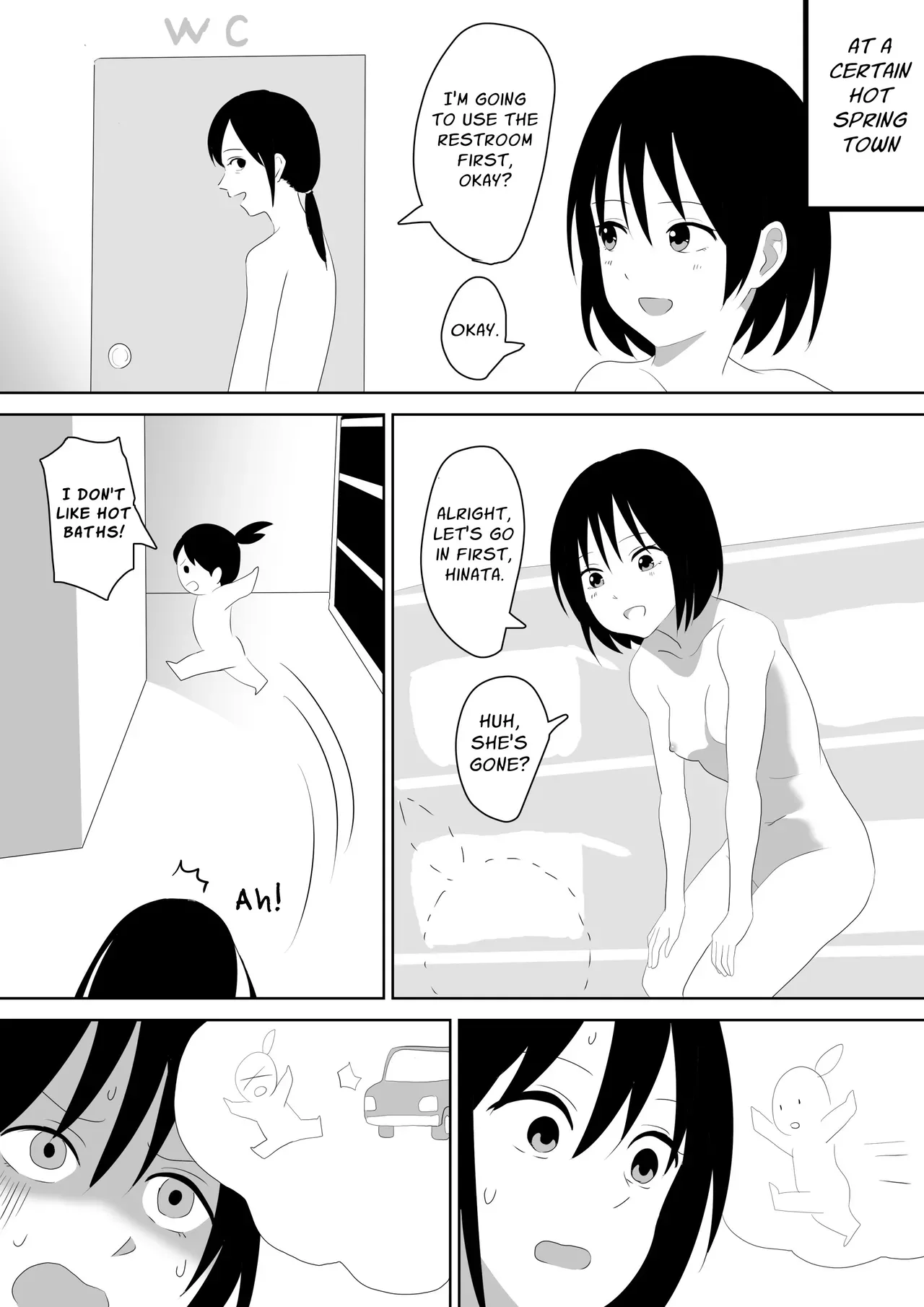 [Sarura] Onsen-chi wo Zenra de Hashirimawatta Hanashi | Running Around A Hotspring Town Naked [English] [Cunny Garden] - Page 1
