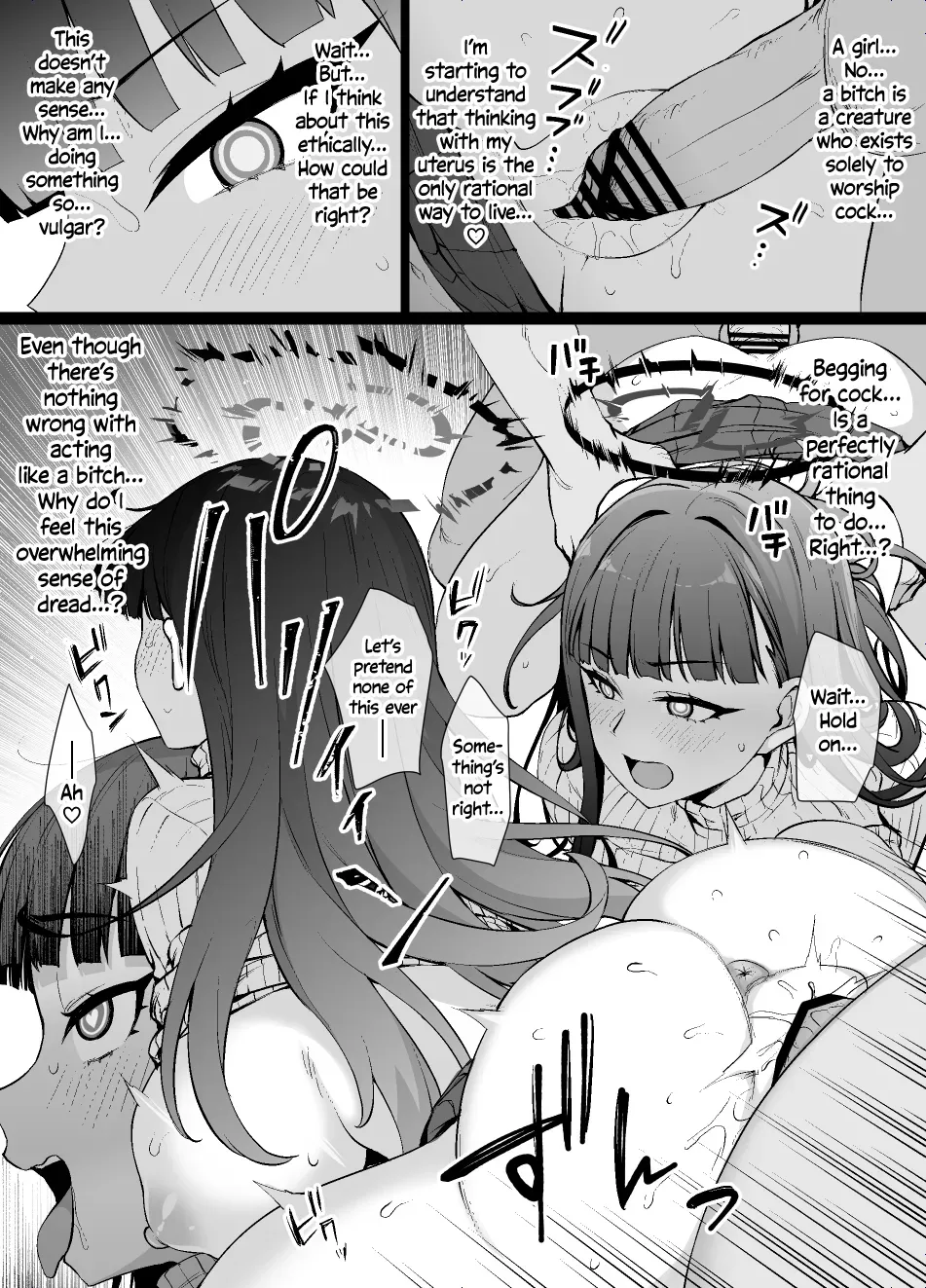 [Kusayarou] Blue Archive MC Tsukatsuki Rio ga Maso Mesu Bitch ni Otosare Omanko Gakuen ni Tenkou suru Manga 9P (Blue Archive) [English] - Page 5