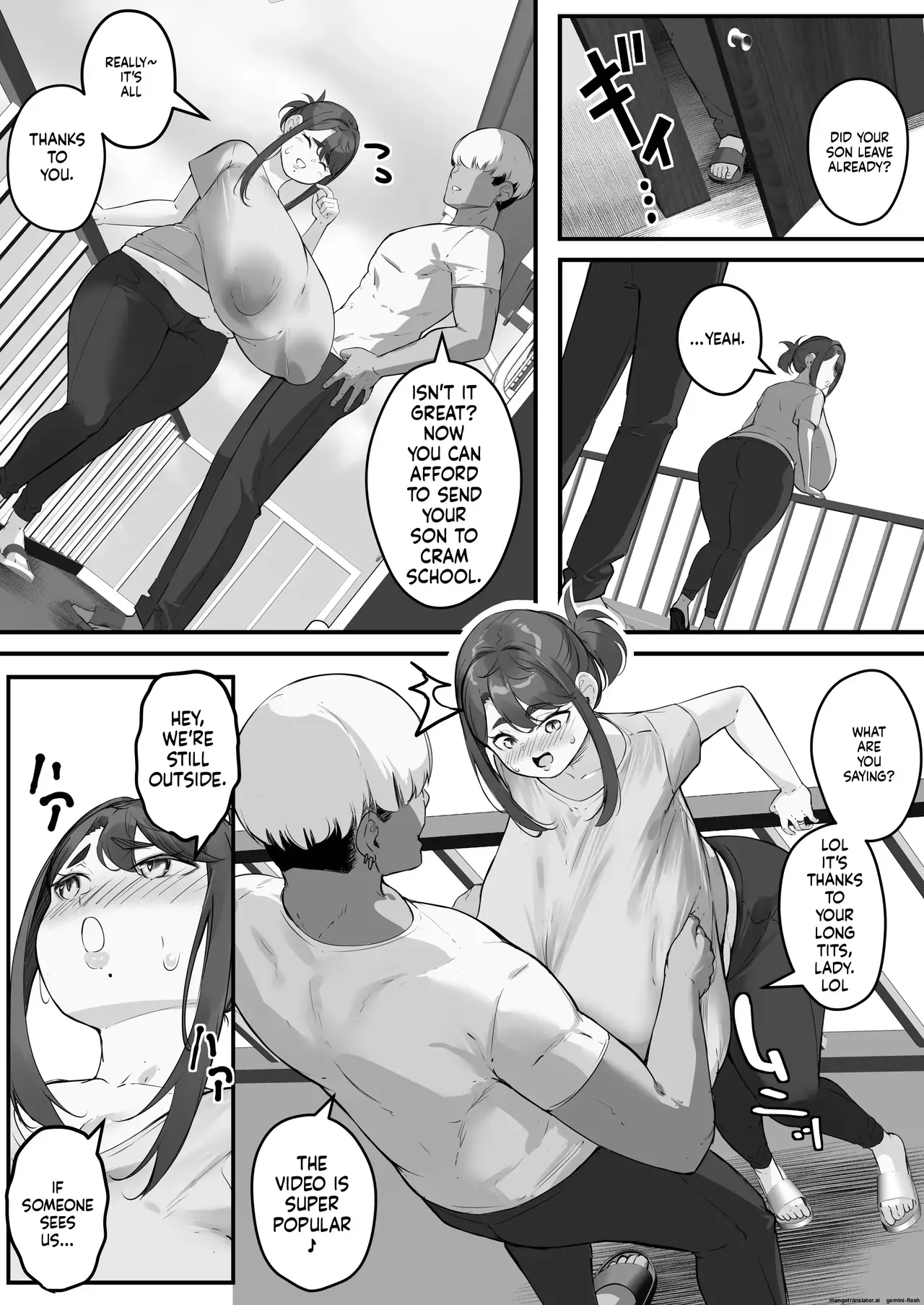 Chara Otoko ni Netorareru Tare Deka Nagachichi Kaa-san 2 _ The Busty Mom with Long, Sagging Breasts Gets Seduced by a Playboy - Part 2 - Page 8