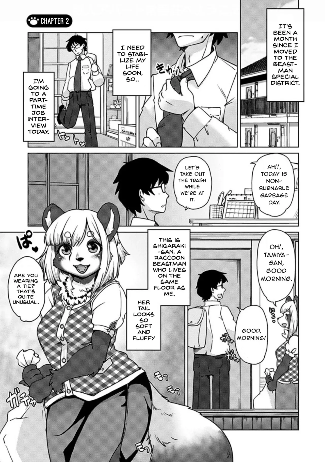 [Setouchi Kurage] Juujin Apart Tokoharusou e Youkoso! | Welcome to the Tokoharu Beastfolk Apartment! (Ch. 2) [English] [Decensored] [Horny-_-TnT] - Page 2