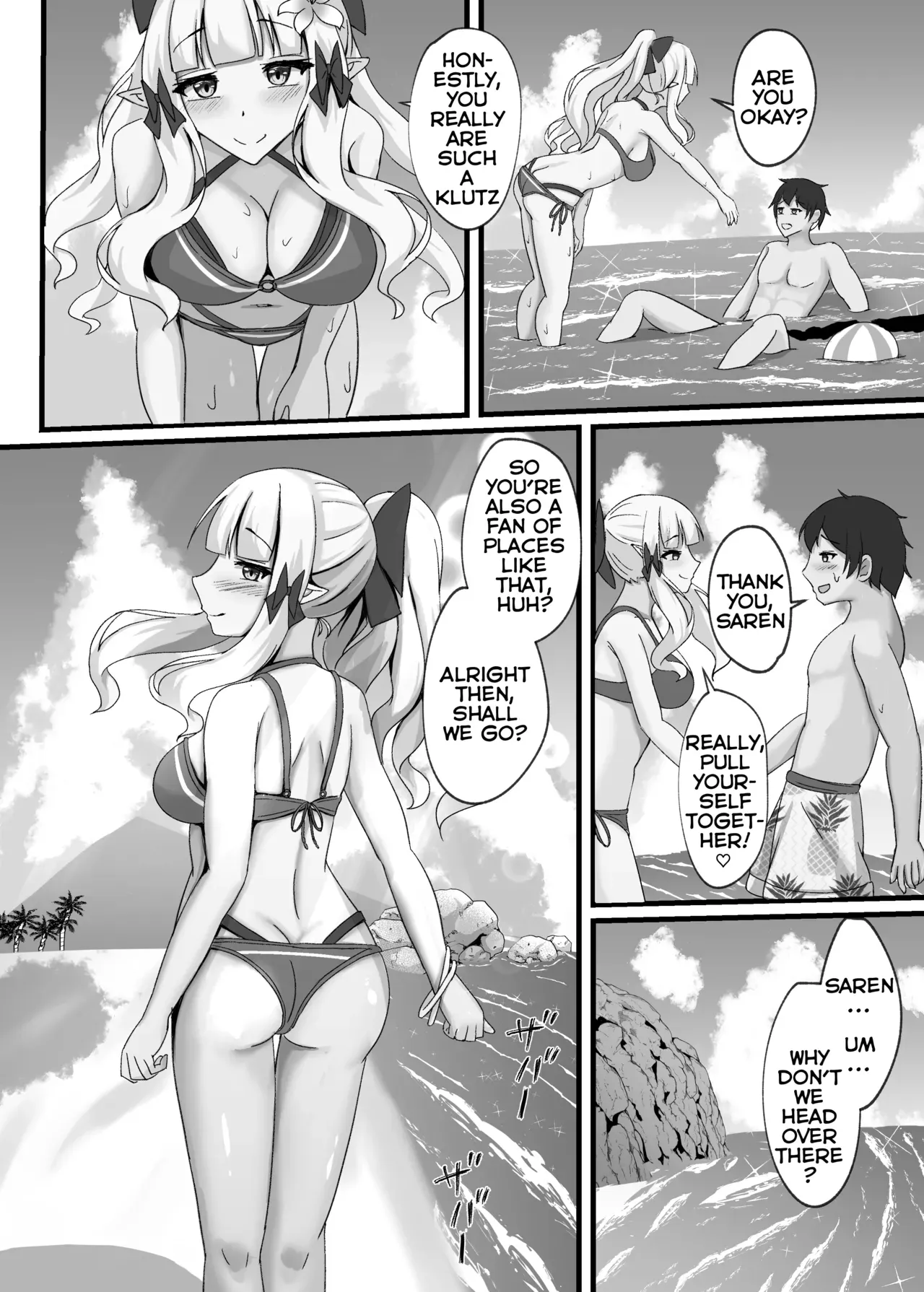 [Tamimaya (Tamima)] Saren to Futari Natsu no Umi Nukedashite (Princess Connect! Re:Dive) [Digital] [English] [QazzyzzaQ] - Page 5
