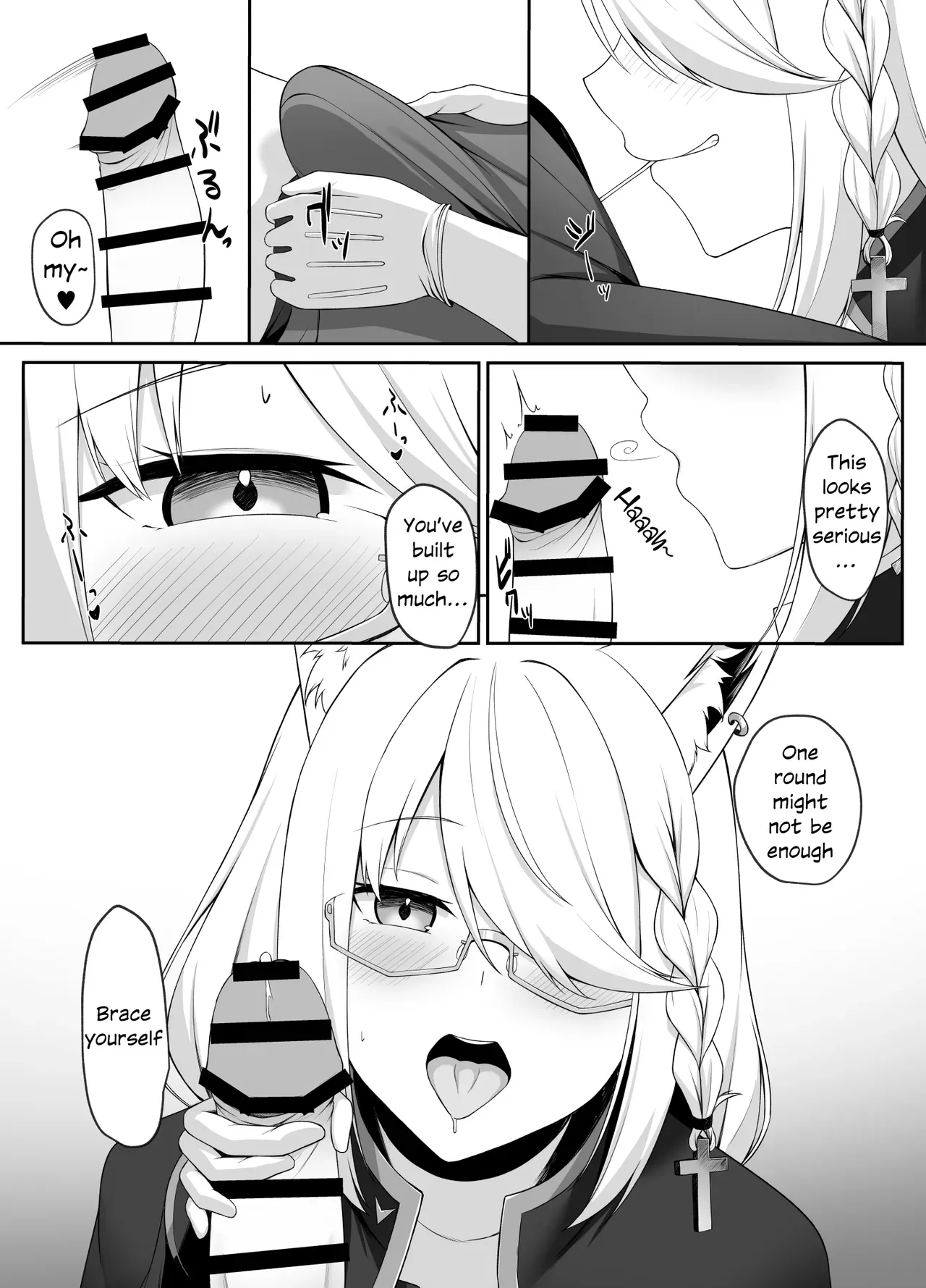[Shirase Yui] Shinpu FBK-chan to Ecchi Suru Manga | Secret Affairs with a Priest (Shirakami Fubuki) [English] [White Witch] [Digital] - Page 4