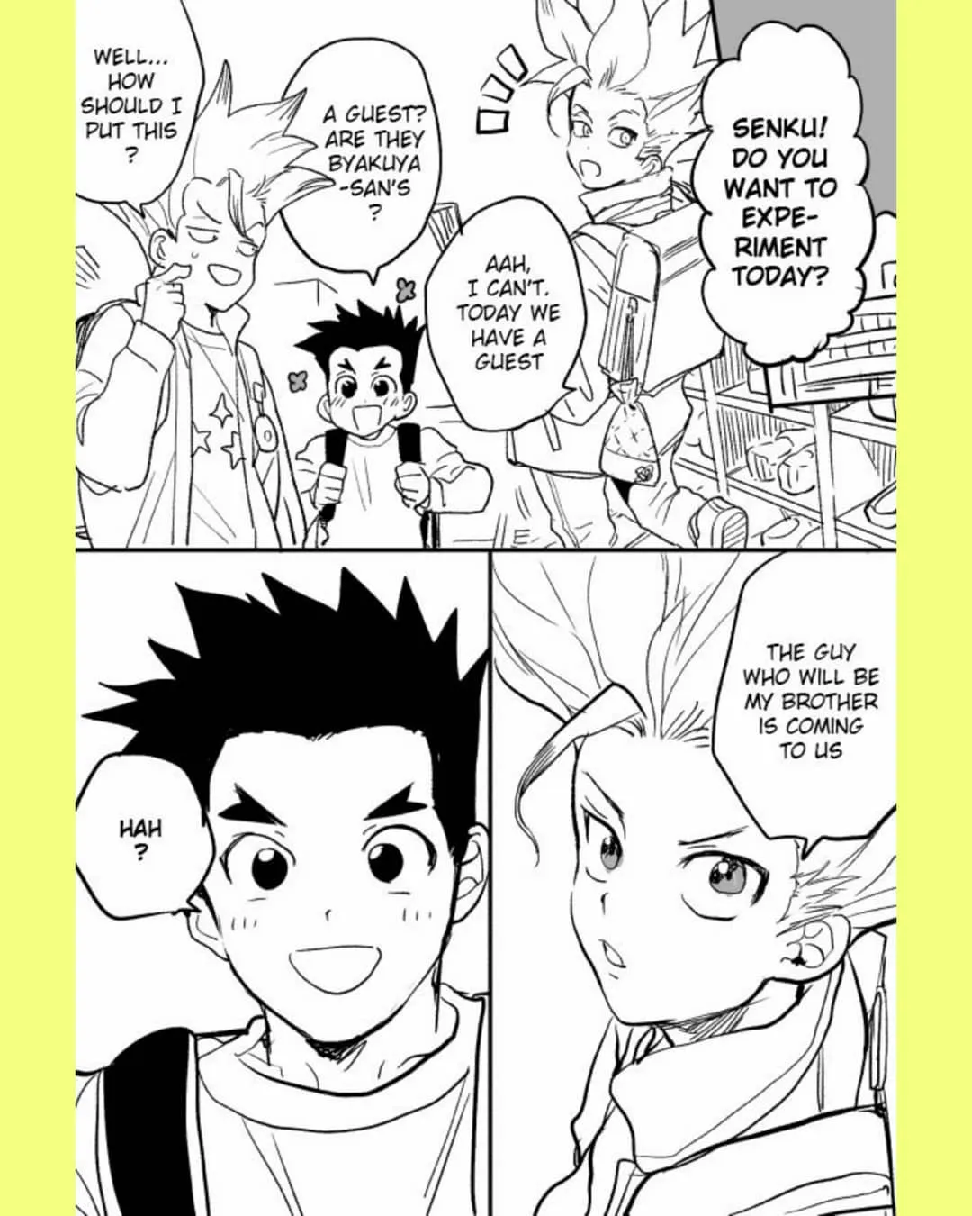 [Musekinin (Saruo)] Tsukasa and Senku Become Unrelated Brothers in a Modern AU (Dr.STONE) - Page 1