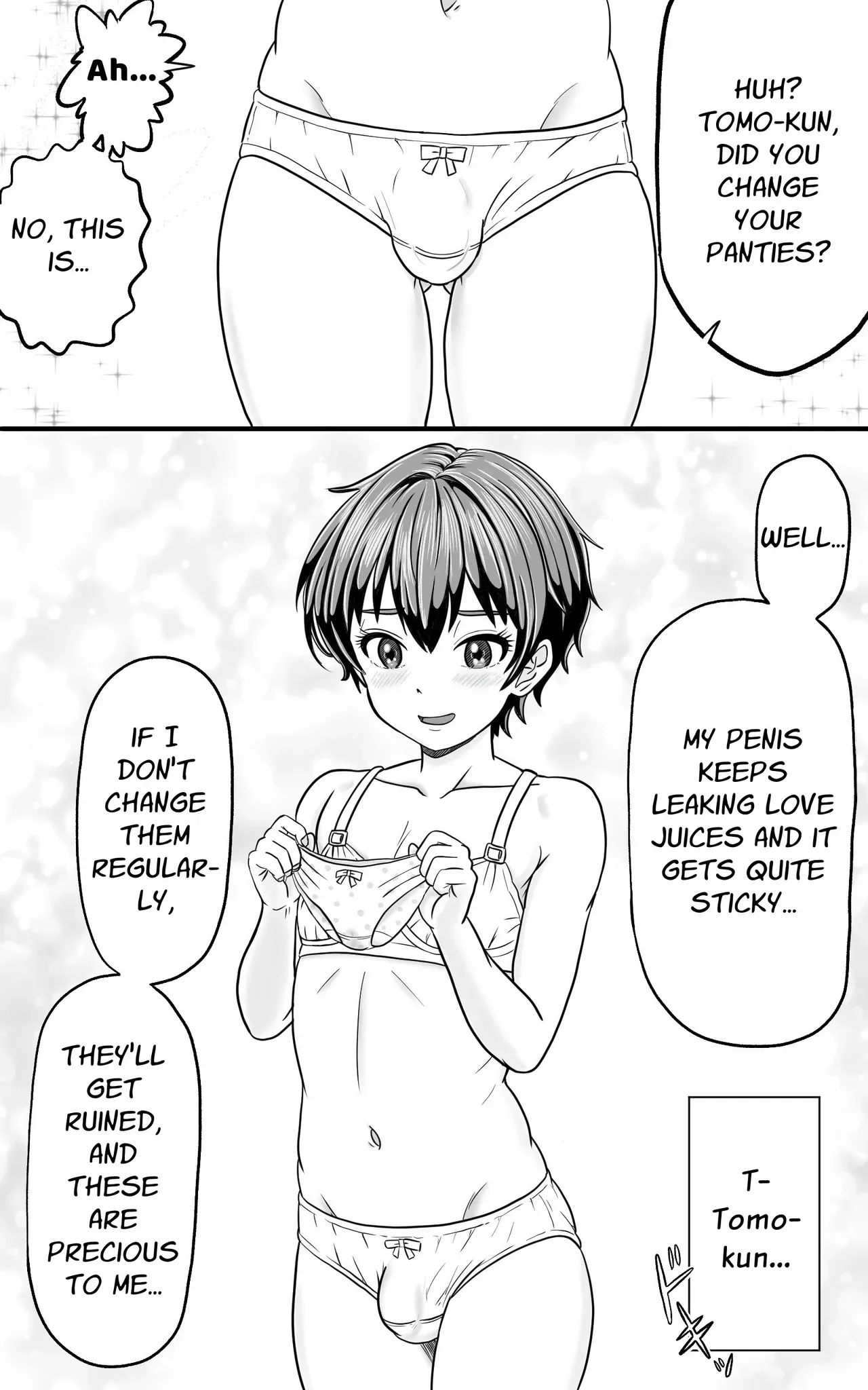 [Yas Yas Horny] Crossdressing Prettyboy Tomo is ALWAYS Wet [English] [Penguin Piper] - Page 3