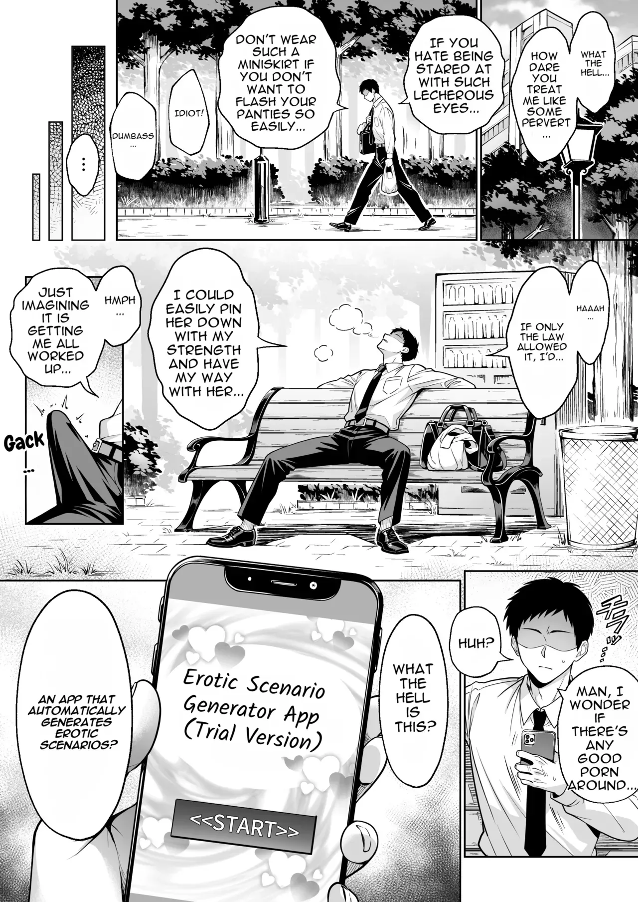 [Hechima Koubou (Mangetsu Wasabi)]  A fulfilling life of sexy daydreaming ♡ with an app that automatically generates naughty scenarios [English] - Page 3