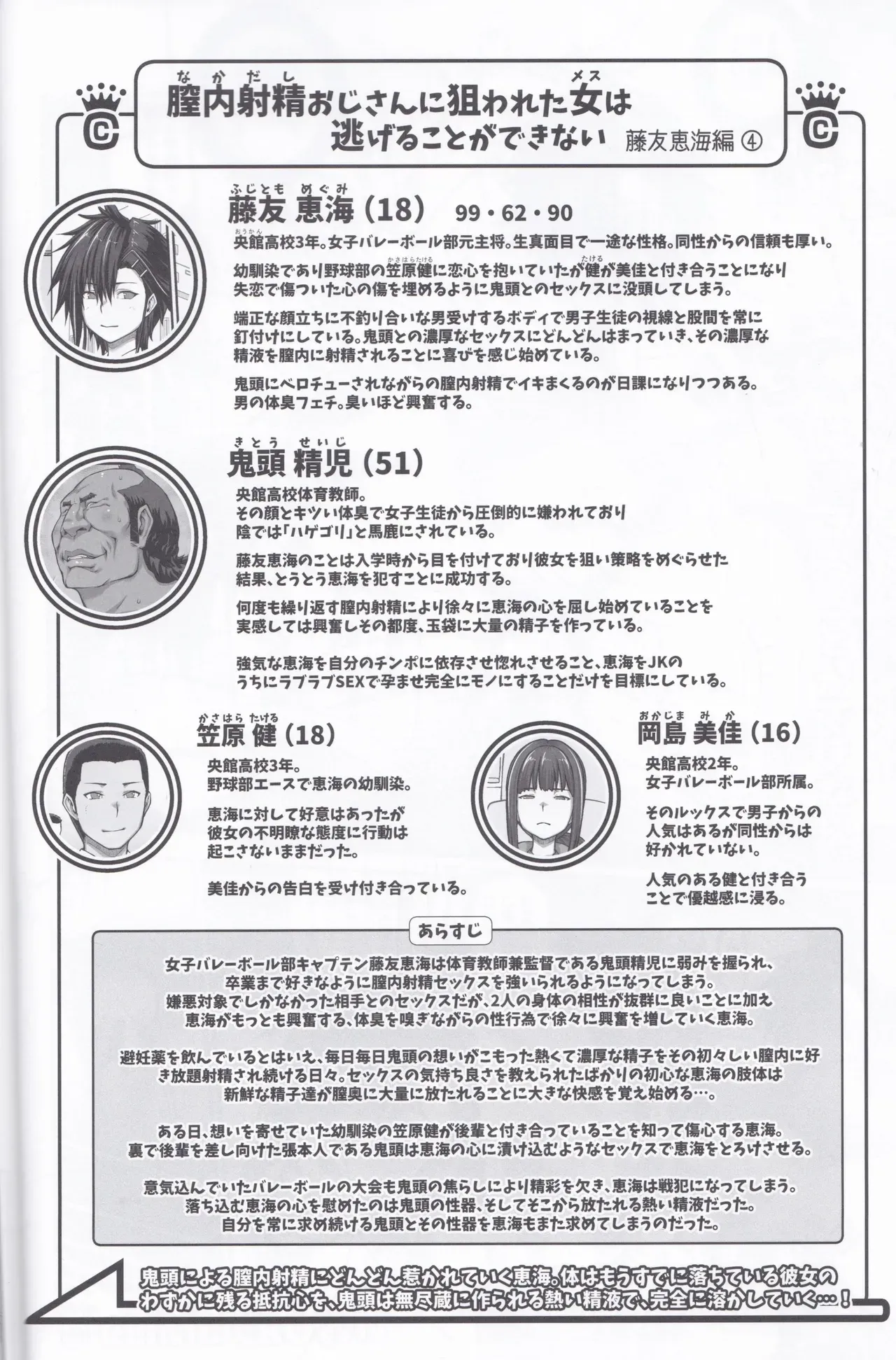 (C107) [ClimbCrown] Nakadashi Oji-san ni Nerawareta Mesu wa Nigeru Koto ga Dekinai ~Fujitomo Megumi Hen 4~ [English] [joobuspaidatr] - Page 7