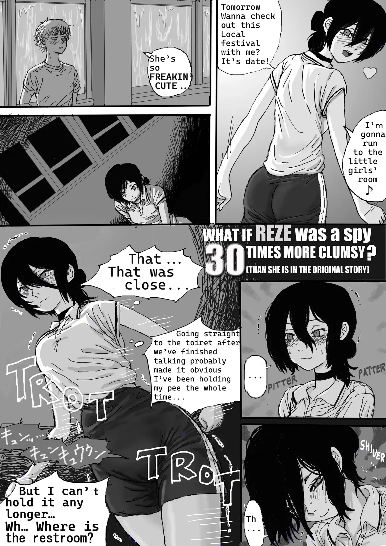 [Veggie] Reze's wetting herself - Page 1