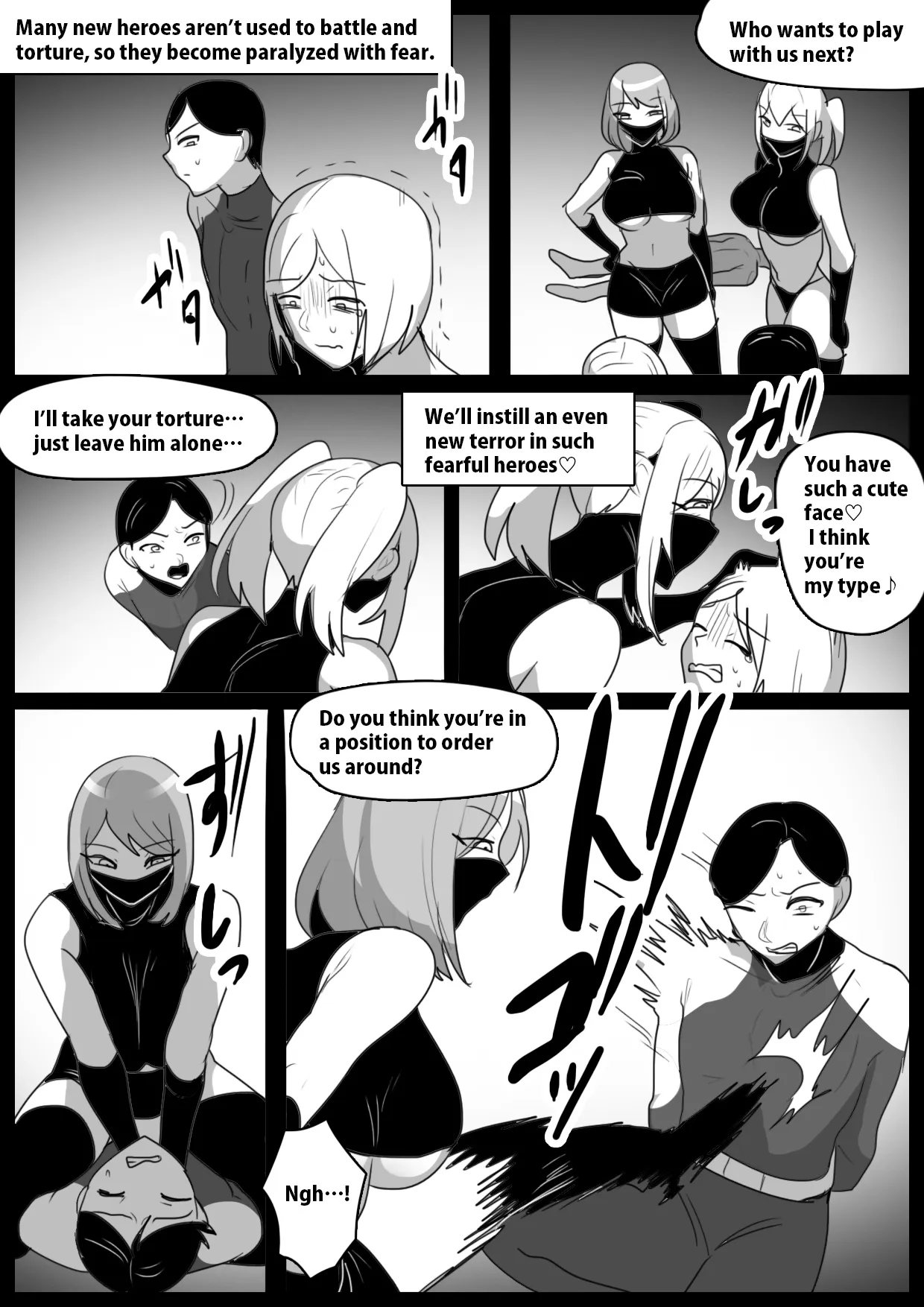 [The Nation of Head Scissors (Toppogi)] A Lesson on How to Break and Corrupt Captured Heroes by Female Fighters [English] - Page 10