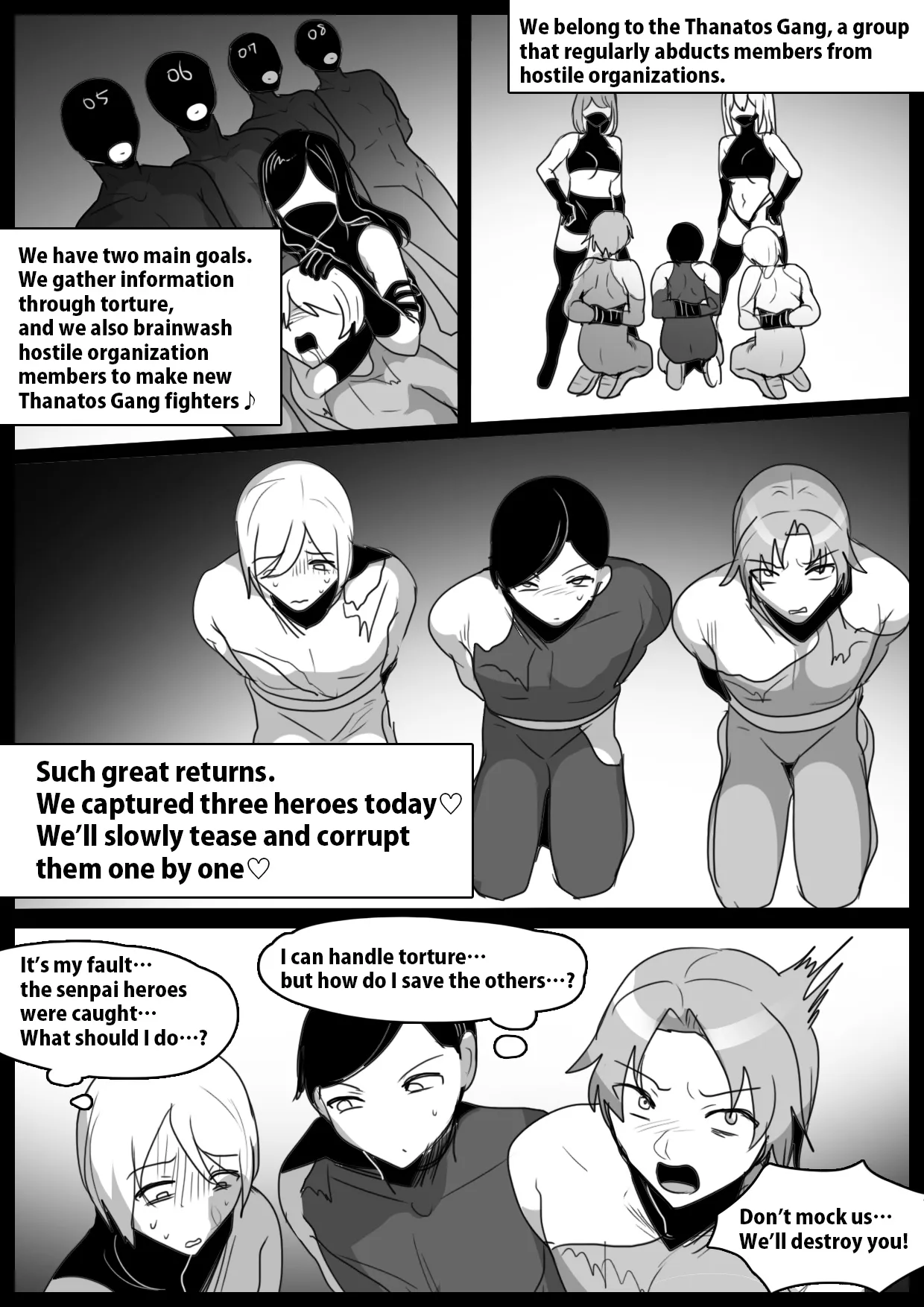 [The Nation of Head Scissors (Toppogi)] A Lesson on How to Break and Corrupt Captured Heroes by Female Fighters [English] - Page 2