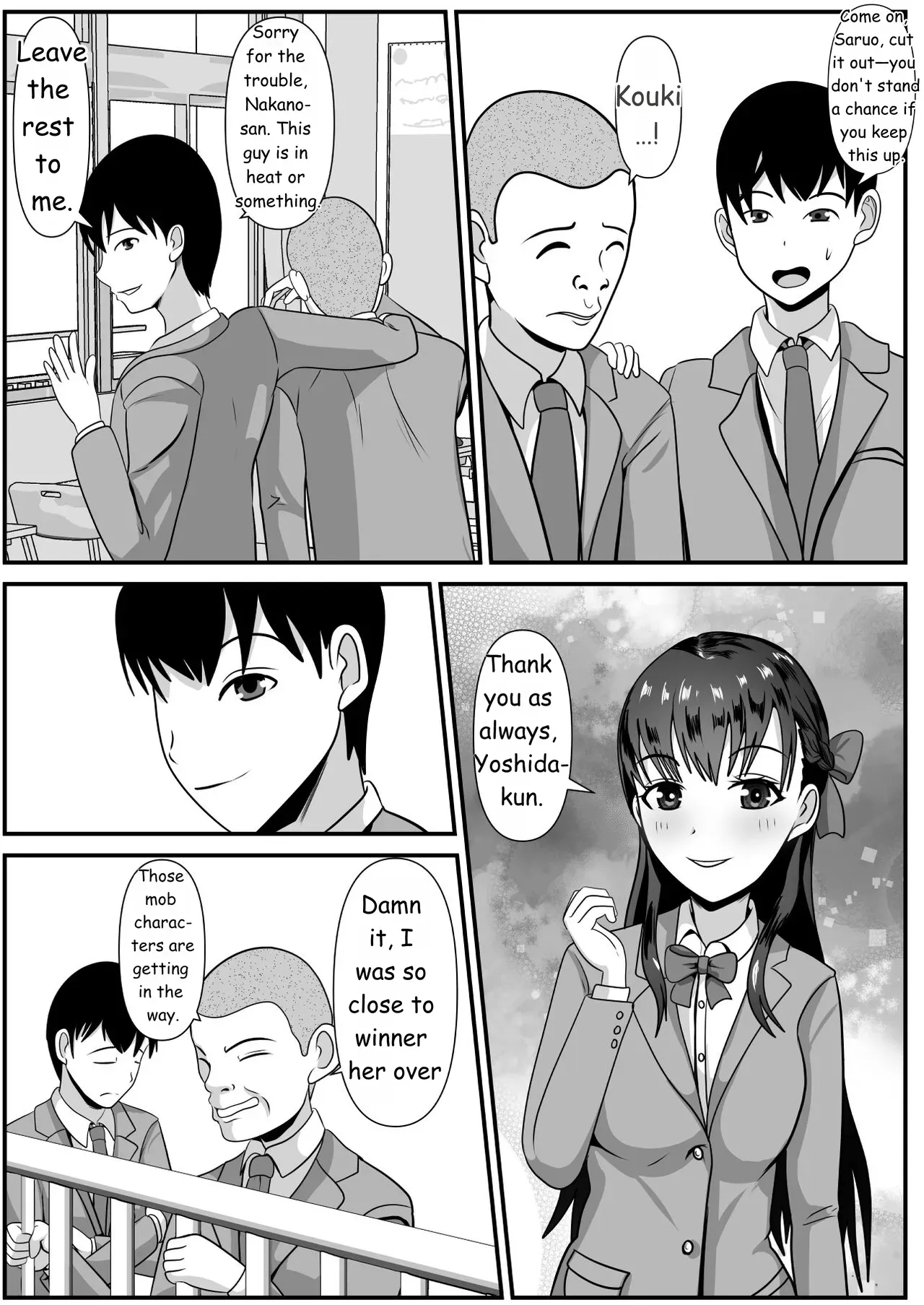 [Kemusi no Bansan Kai] Suki na Joshi ga Hentai Yuujin ni Kuwareta [English] [MTL] - Page 3