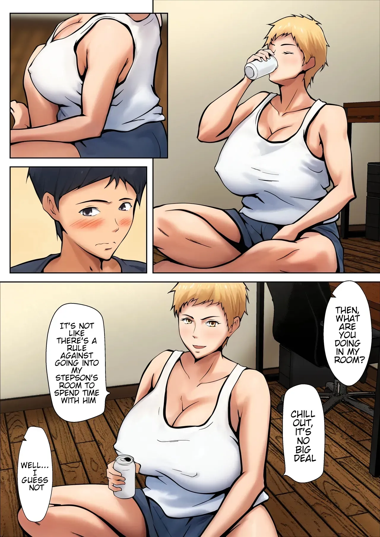 [Pentacle (Shimipan)] Giri no Oyako ga Doukyou Shitereba Kitto kou | If a stepmother and her stepson lived together, it would be something like this. [English] [WaterKujo] - Page 4