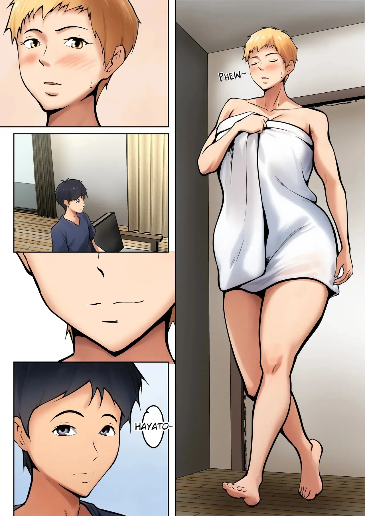 [Pentacle (Shimipan)] Giri no Oyako ga Doukyou Shitereba Kitto kou | If a stepmother and her stepson lived together, it would be something like this. [English] [WaterKujo] - Page 9