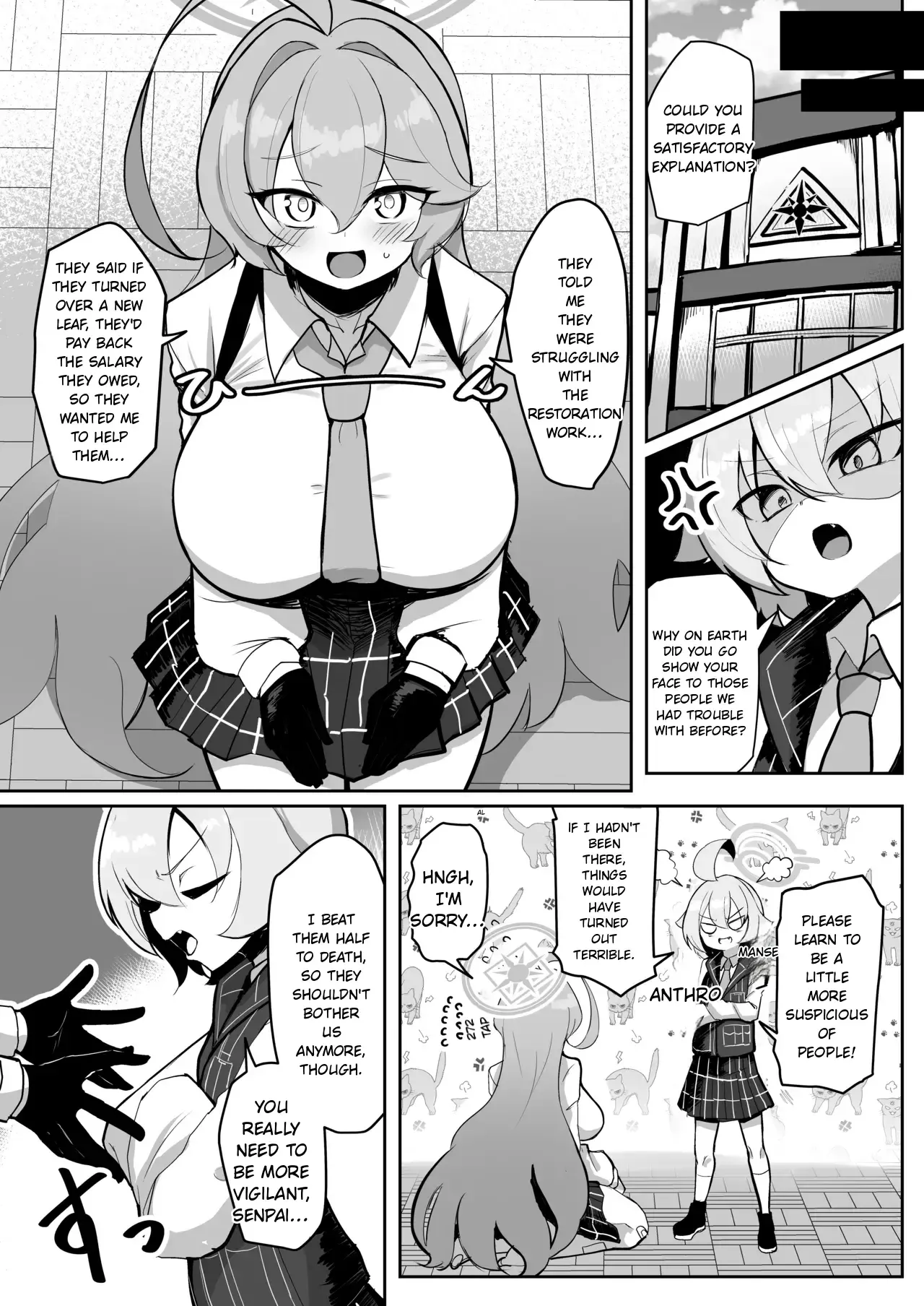 [Kumasan Renpou (Kumasan)] Futanari Maso Hoshino-chan VS Do-S Yume Senpai (Blue Archive)(MTL)(English) - Page 4