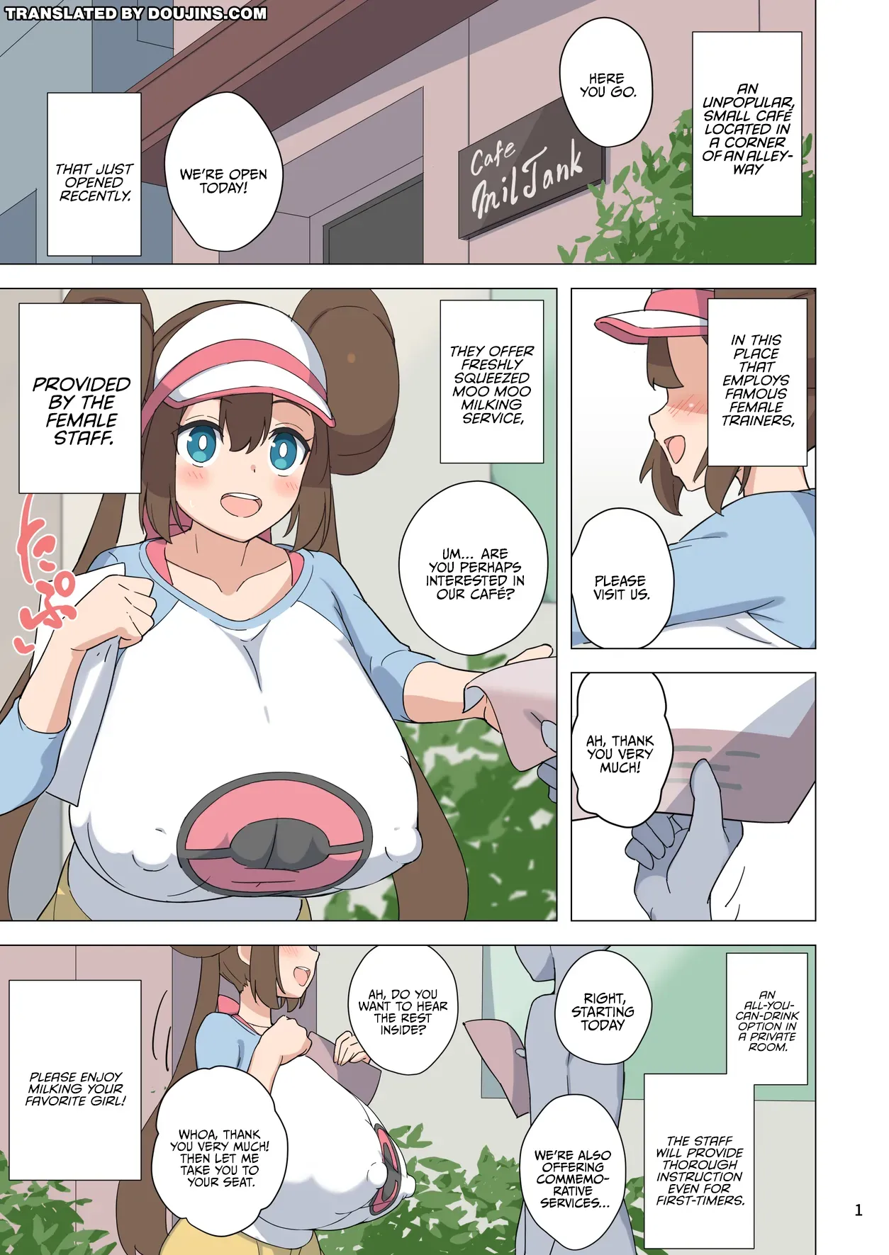 (C104) [Sabon] Bakunyuu Poke-Tore Junyuu Café / Huge Breasted Pokemon Trainer Breastfeeding Cafe [Digital] [English] {Doujins.com} - Page 2