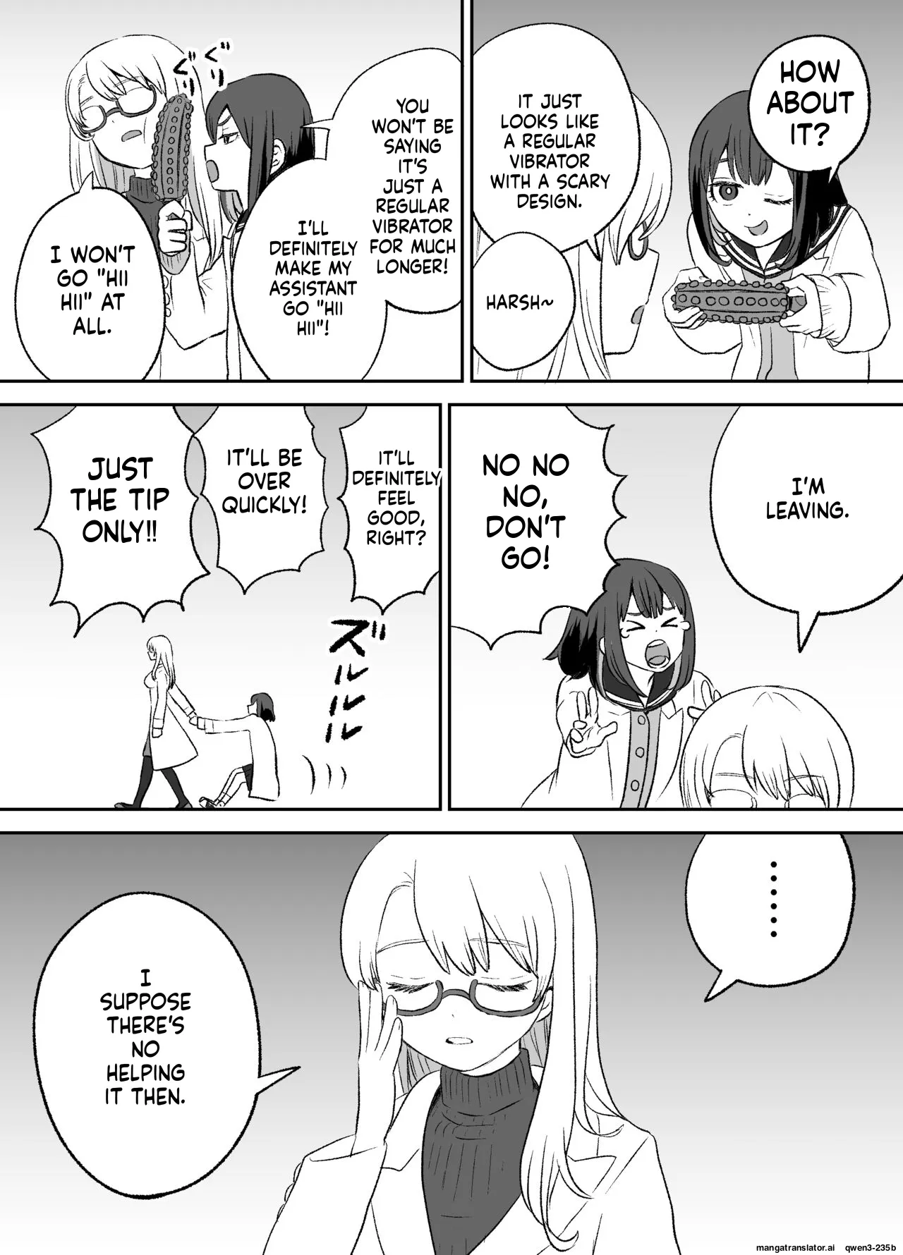 [Eichi Kenkyuujo (Blank)] Omocha Kaihatsubu Joshu-chan no Sanzan na Nichijou [English] [SCANMTL] - Page 4