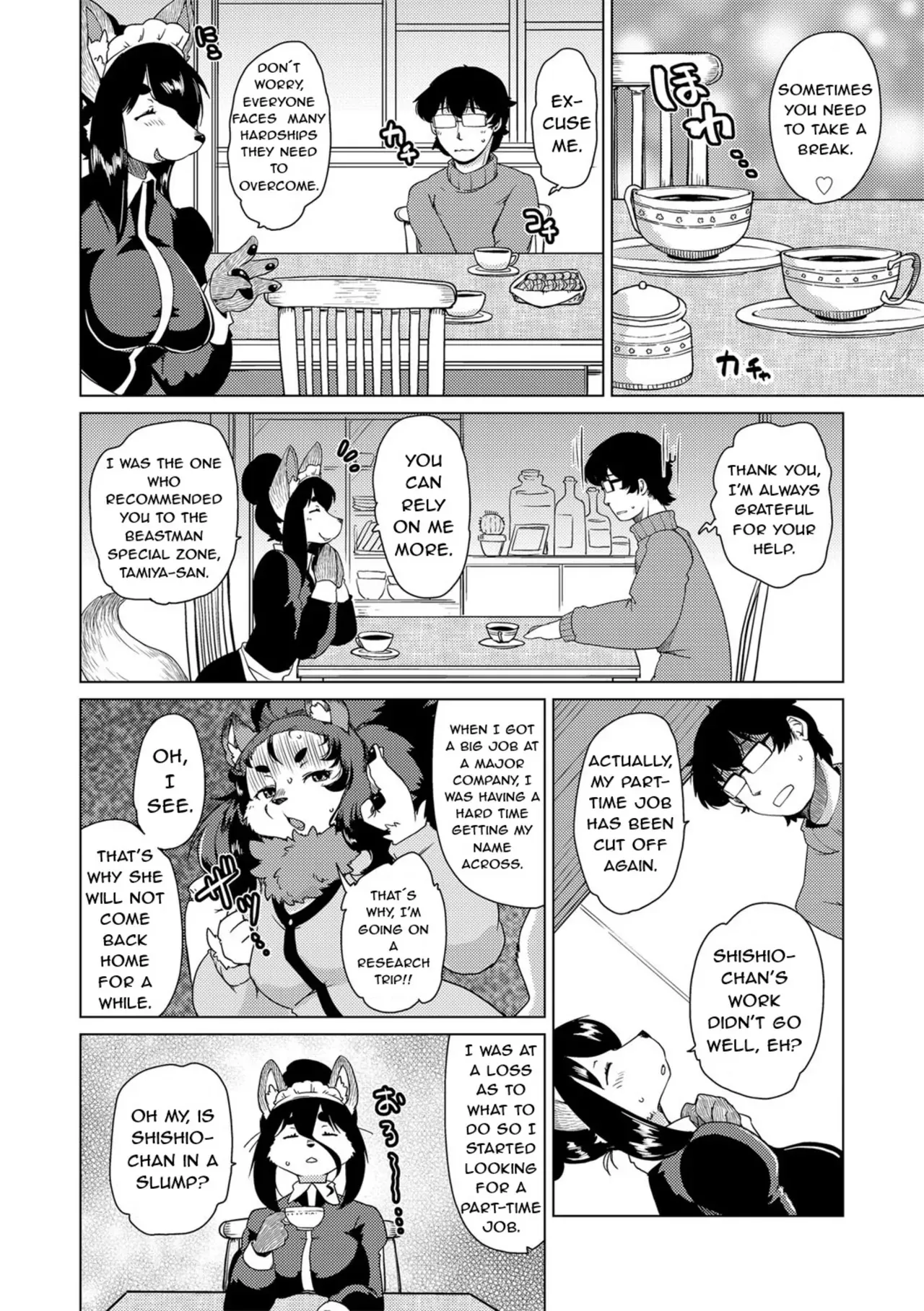 [Setouchi Kurage] Juujin Apart Tokoharusou e Youkoso! | Welcome to the Tokoharu Beastfolk Apartment! (Ch. 4) [English] [Decensored] [Horny-_-TnT] - Page 3