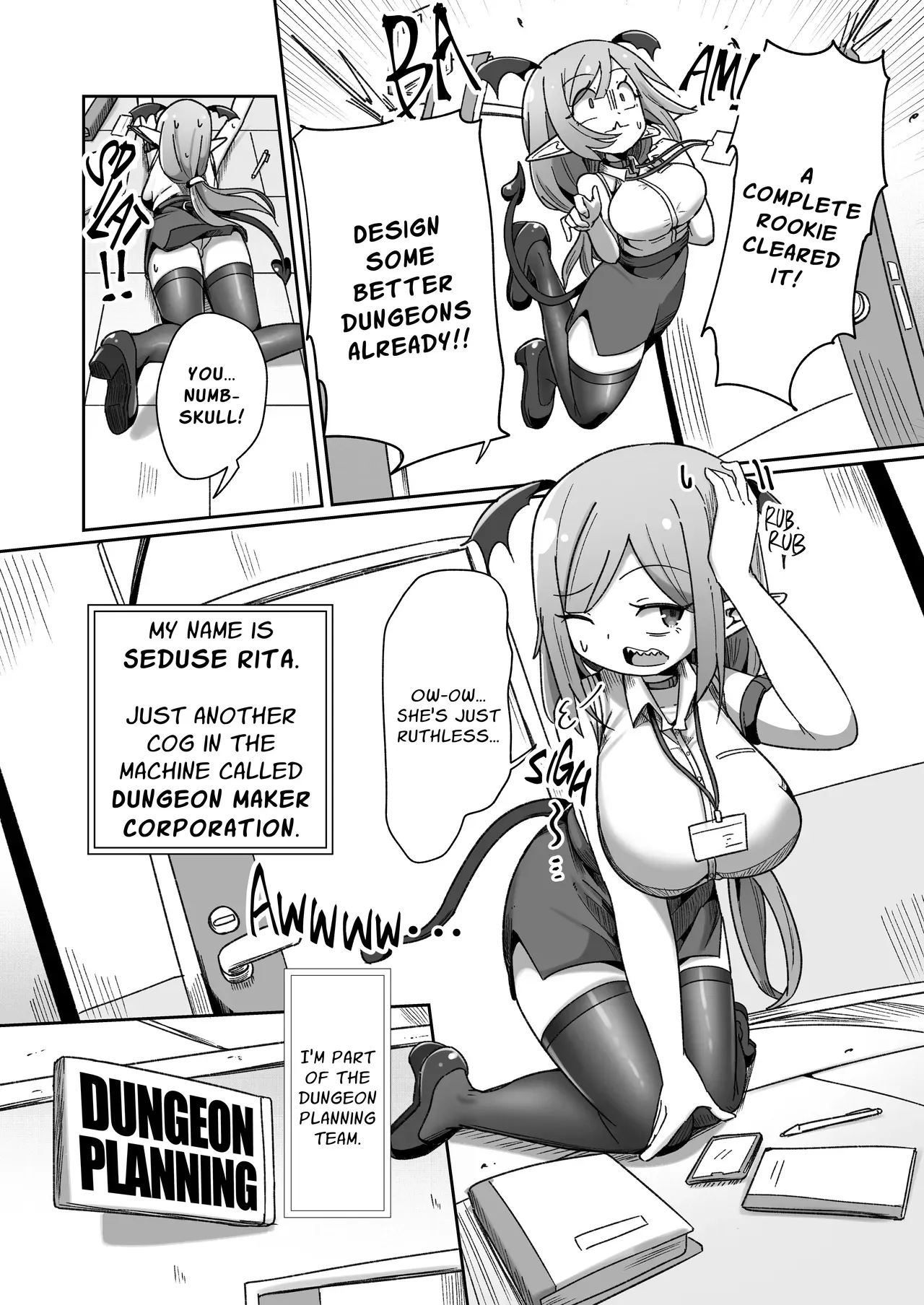 [Echie Kokufuku Aka (Monota)] Kaisha no Kane de Tsukutta Ero Dungeon de Soudai na Onani o Suru Monster Shain-chan | Embezzlement, Ho: Wagie Monster-chan Builds Her Very Own Goon Cave Dungeon [English] [grimalkin] - Page 3